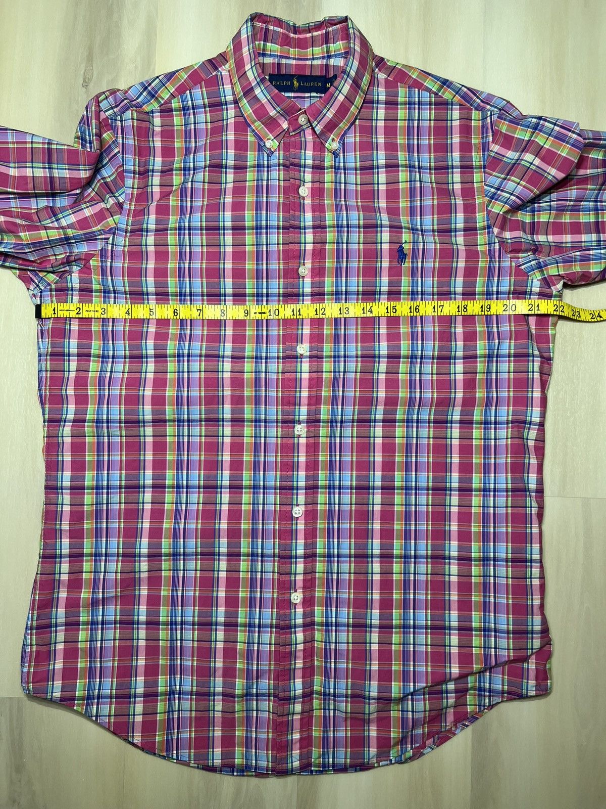 Polo Ralph Lauren Polo Ralph Lauren Pink Multi-Color Madras Plaid Button Sz M Size US M / EU 48-50 / 2 - 6 Thumbnail