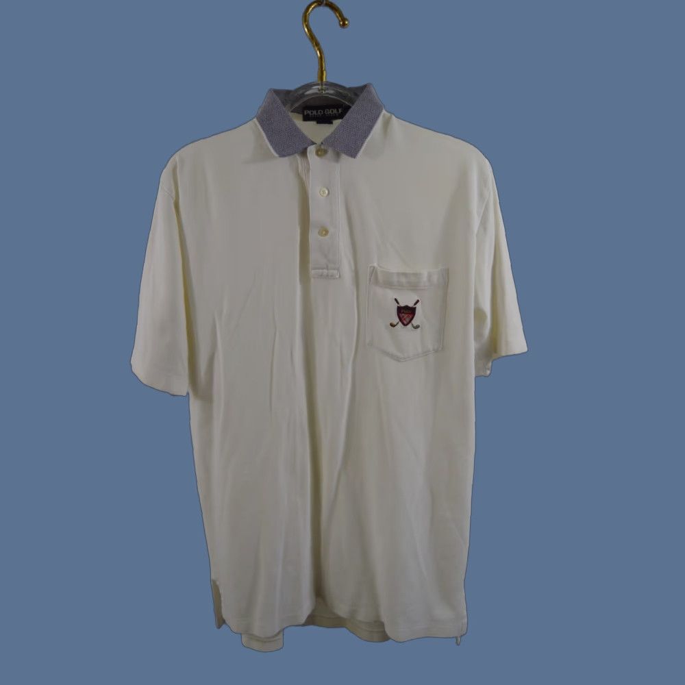 Ralph Lauren Polo Golf Ralph Lauren Men's Polo SS Shirt Large White Crest Shirt Mens Polo White Crest Polo SS Shirt Large Size US L / EU 52-54 / 3 - 1 Thumbnail