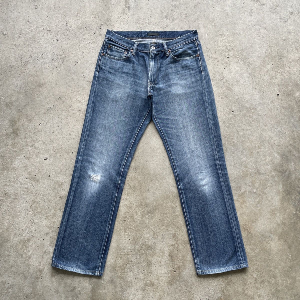 Japanese Brand Vintage Japanese Faded Jeans Pants Distressed Denim W32x30 Size US 32 / EU 48 - 1 Thumbnail