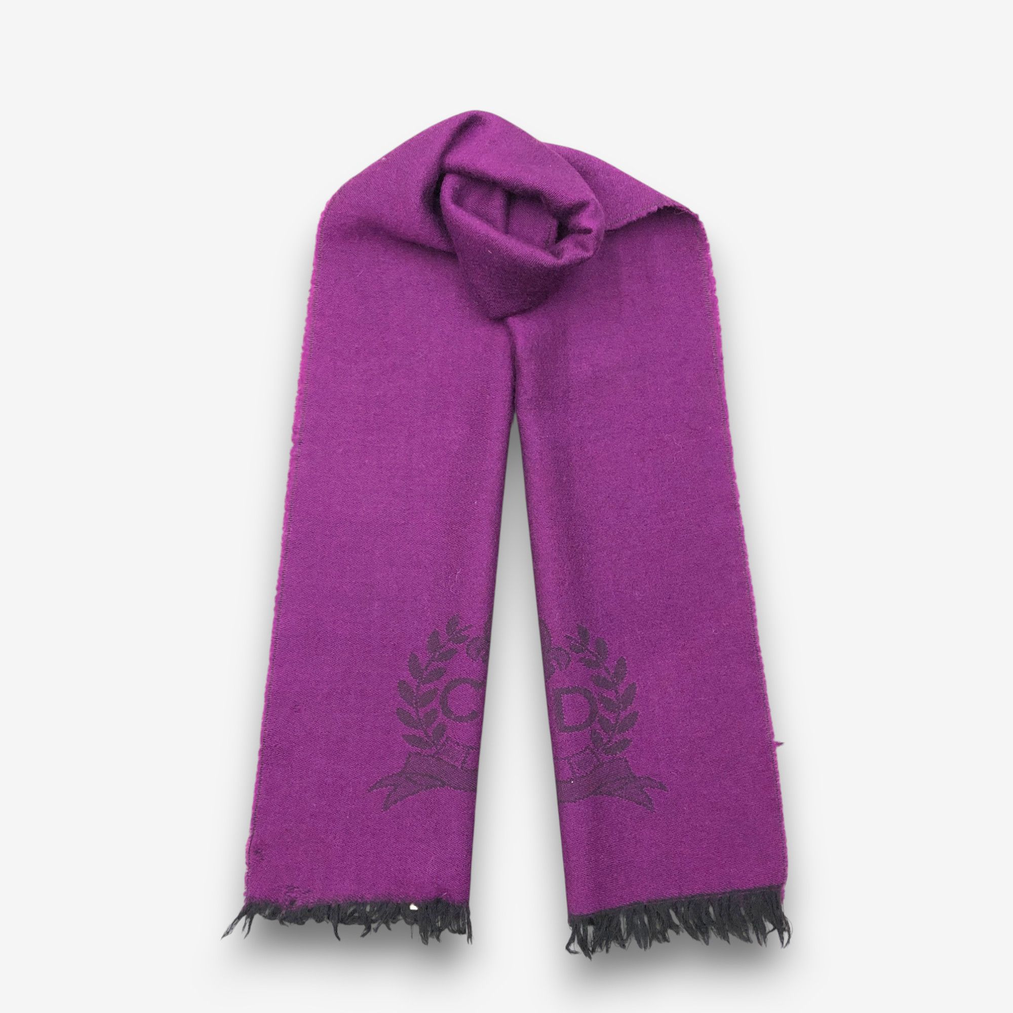 Japanese Brand Vintage Christian Dior Scarf Muffler Wool Cashmere Scarves Size ONE SIZE - 1 Thumbnail