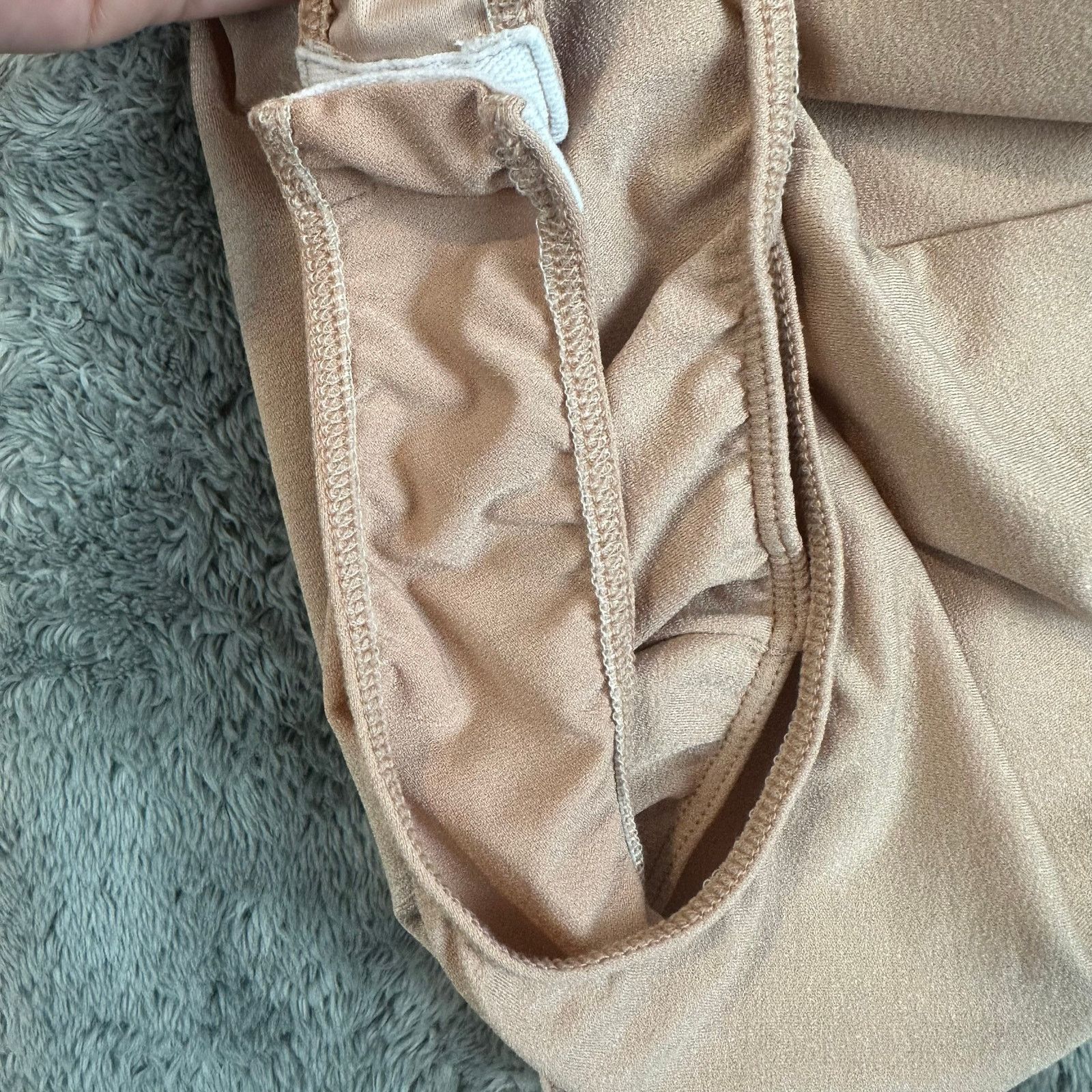 Other Mikey & Joey Mock Neck Bodysuit L Large Nude Beige Size L / US 10 / IT 46 - 7 Thumbnail