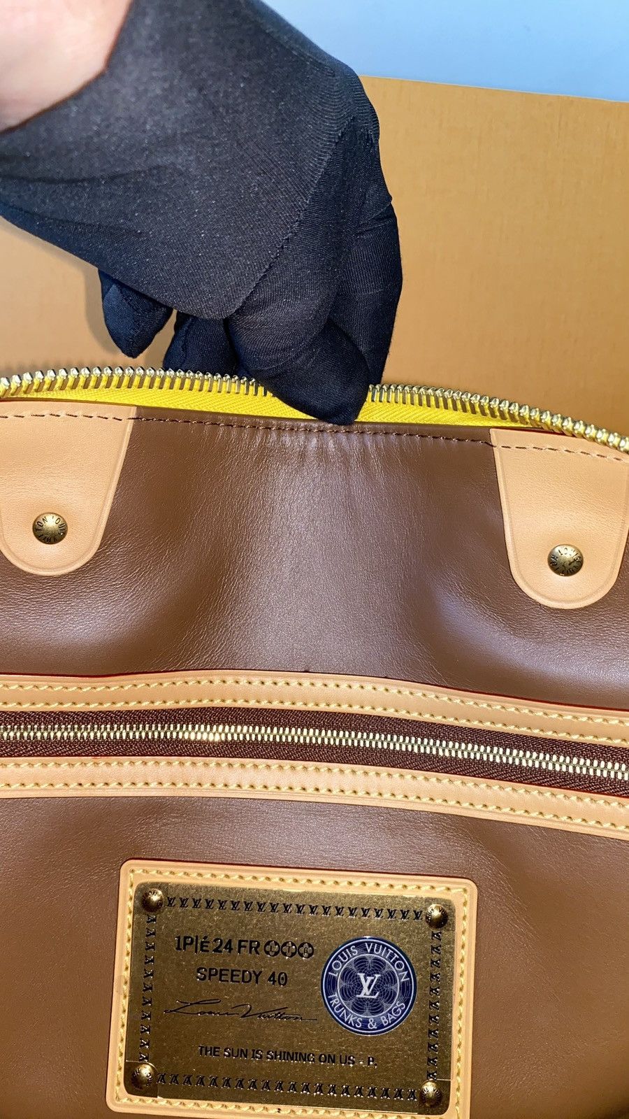 Louis Vuitton Louis Vuitton Yellow Speedy P9 40 Duffel Keepall Bandouliere Size 40 - 19 Thumbnail