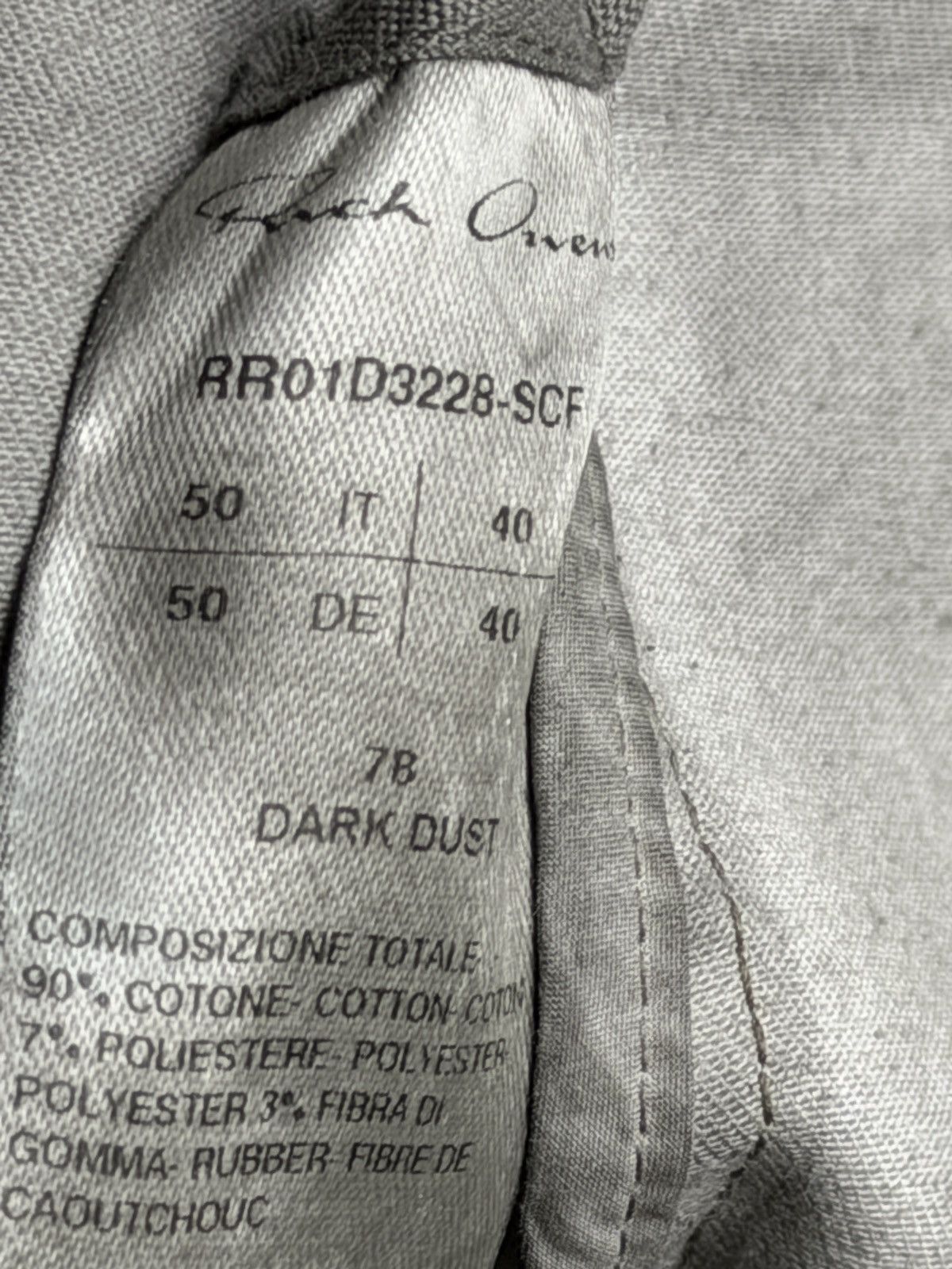 Rick Owens Grey Edfu Denim Long Sleeve T-Shirt sz.50 Size US M / EU 48-50 / 2 - 5 Thumbnail