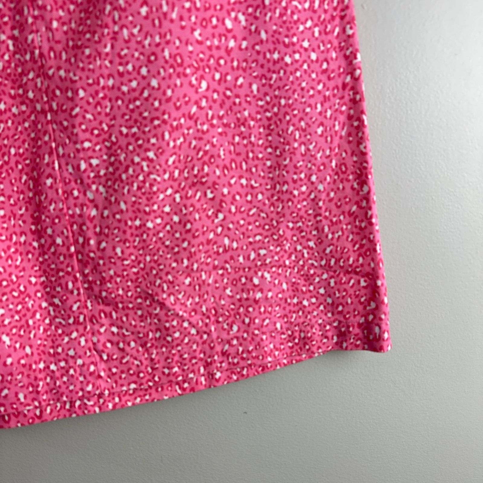 Other Vintage Pink Leopard Print Pencil Skirt 6 S Cheetah Animal Size 28" / US 6 / IT 42 - 4 Thumbnail