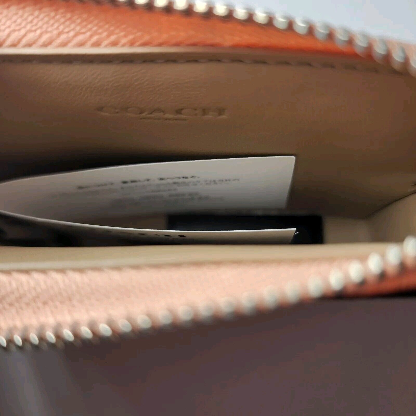 Coach NWT 6303 Coach Zip Card Case With Chain Leather Faded Blush Size ONE SIZE - 2 Thumbnail