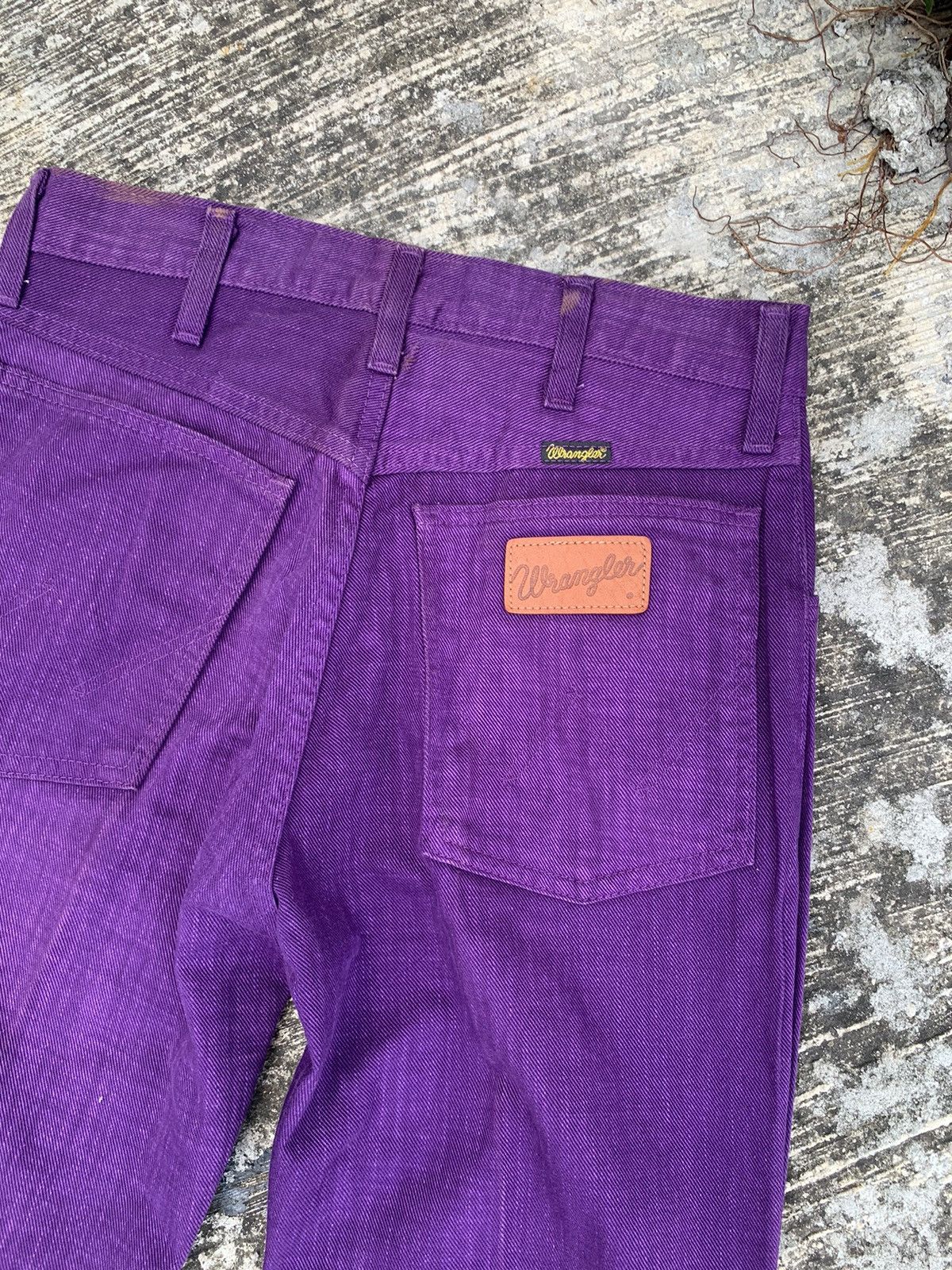 If Six Was Nine × Vintage × Wrangler Flare wrangler bootcut jeans western wear rare calour Size 28" / US 6 / IT 42 - 15 Thumbnail