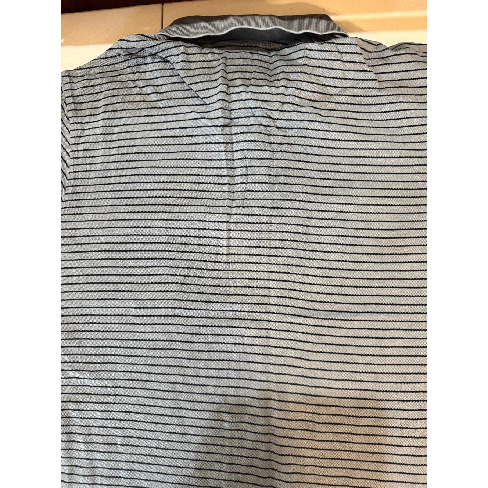 Roundtree & Yorke Roundtree & Yorke Mens Polo Shirt XL Blue Striped Size US XL / EU 56 / 4 - 4 Thumbnail