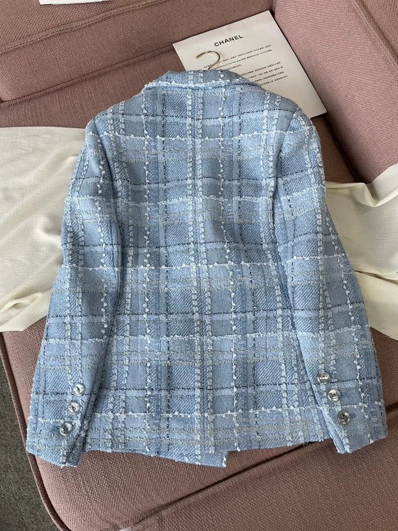 Chanel Chanel Blue plaid jacket Size XS / US 0-2 / IT 36-38 - 2 Thumbnail