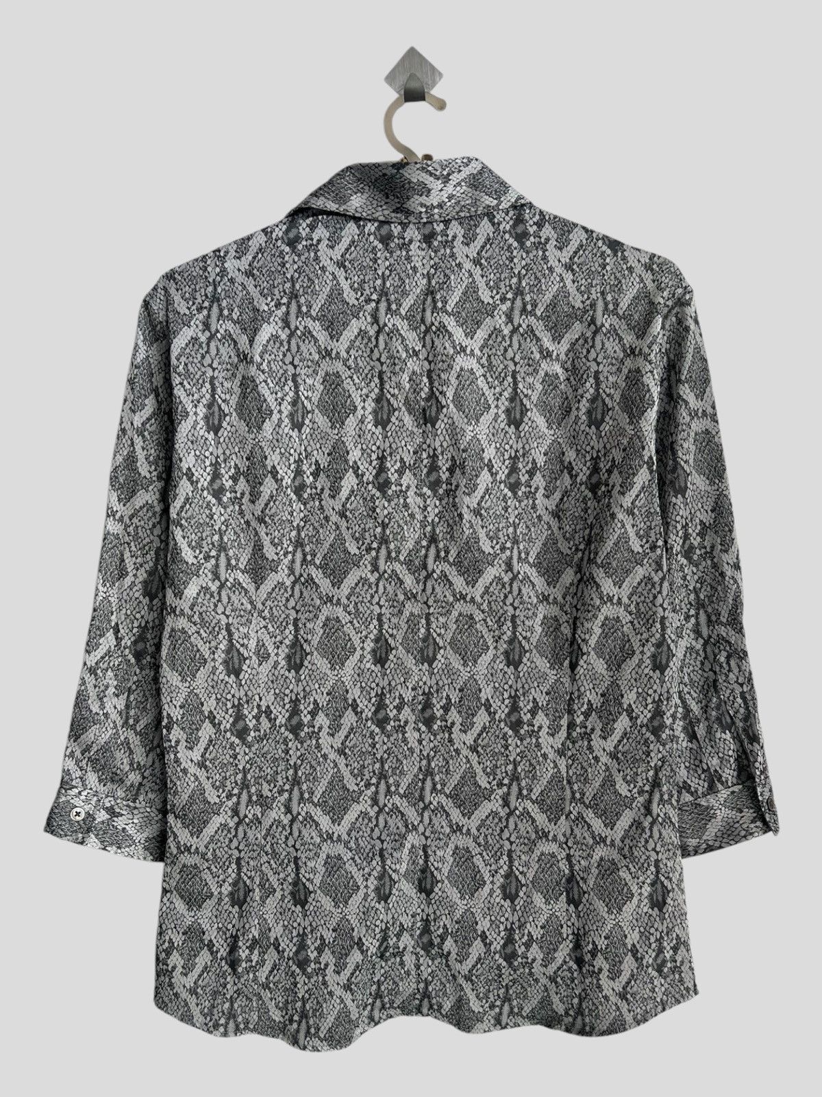 A.F.F.A. Y2K Tornardo Mart 🇯🇵 Exotic Snakeskin Polyester Button Shirt Size US M / EU 48-50 / 2 - 3 Thumbnail