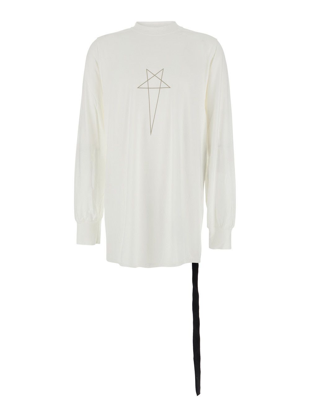 Rick Owens Drkshdw White Crewneck T-Shirt with Logo Print on the Front in Cotton Man Size US S / EU 44-46 / 1 - 1 Thumbnail