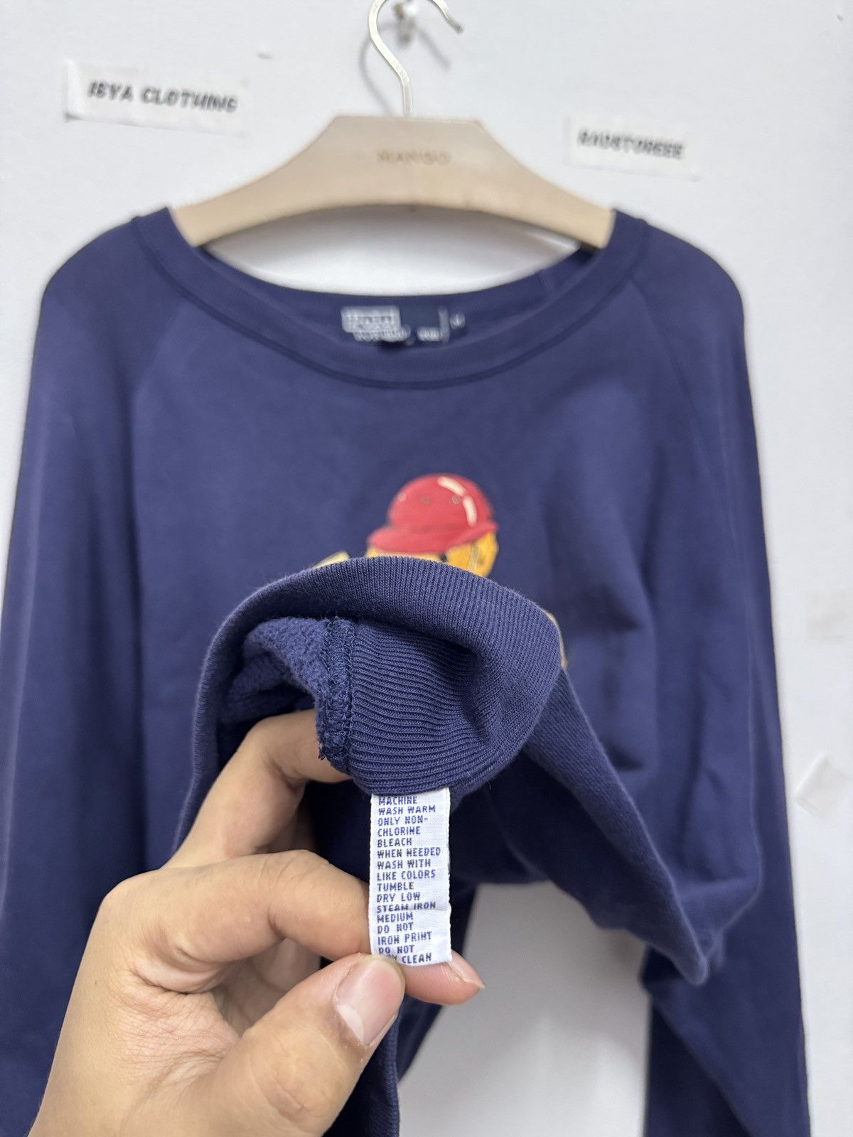 Polo Ralph Lauren Vintage Polo Bear Ralph Laurent Navy Blue Size US M / EU 48-50 / 2 - 7 Thumbnail