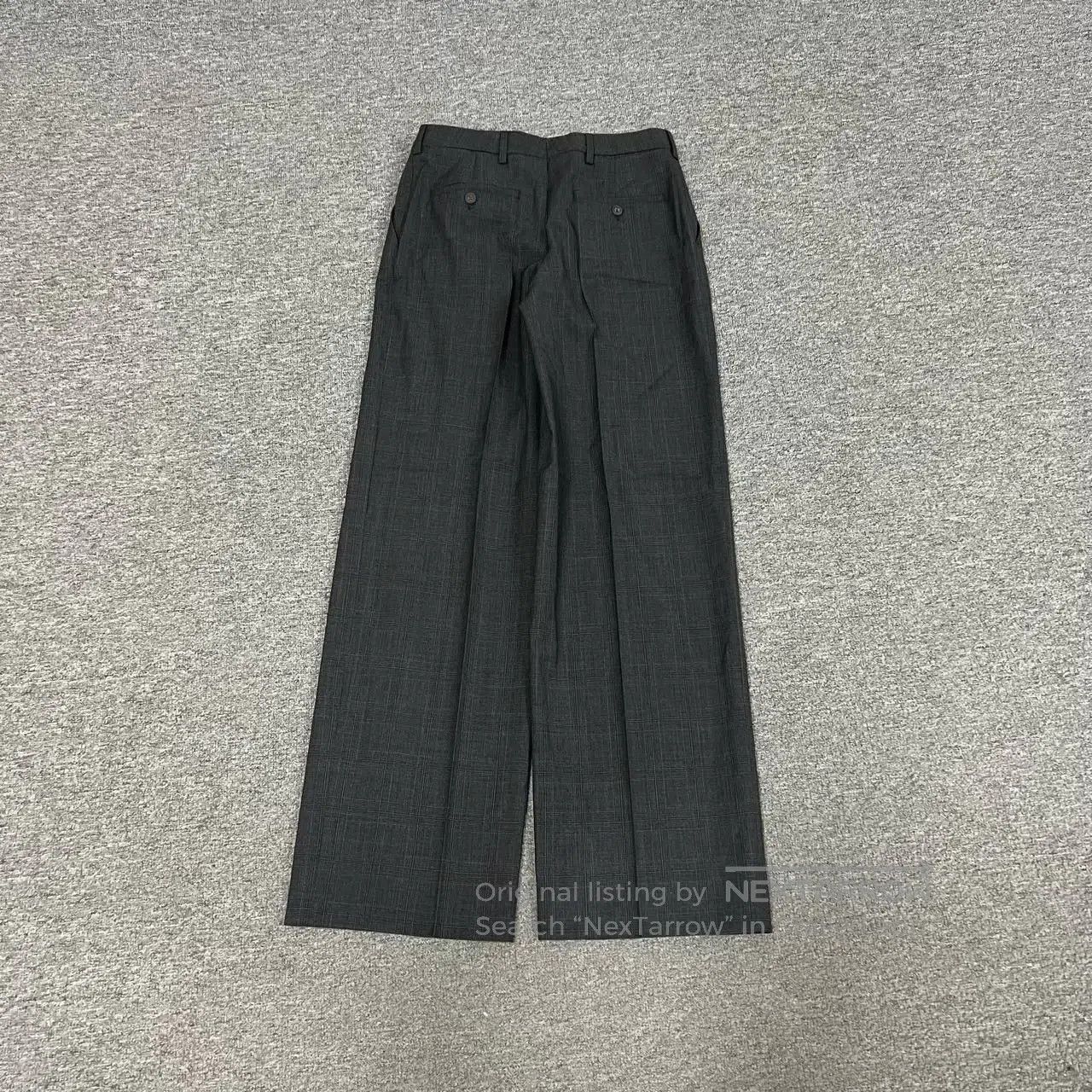 Miu Miu miu miu size 38 Dark gray checkered casual pants| Size 28" / US 6 / IT 42 - 2 Thumbnail