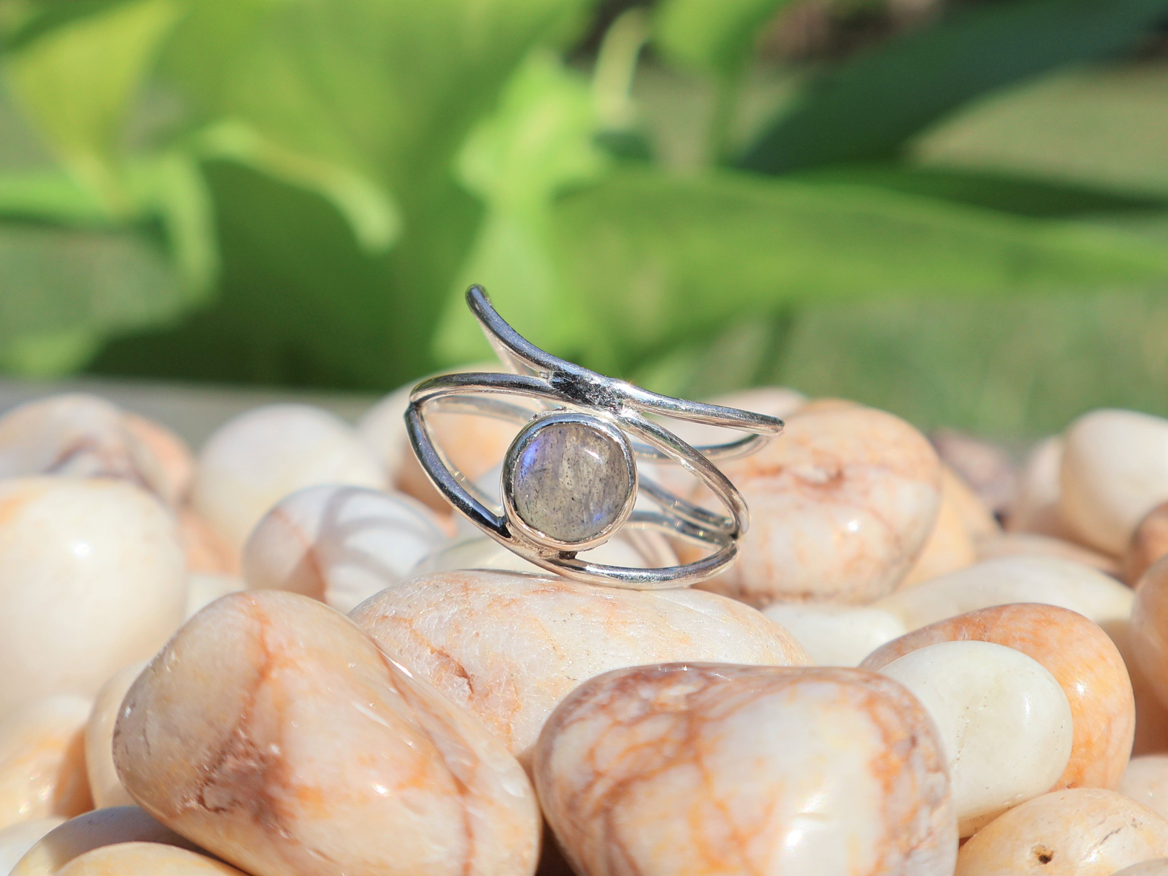 Handmade Labradorite Silver Ring, Sterling Silver Handmade Jewelry, Size ONE SIZE - 3 Thumbnail