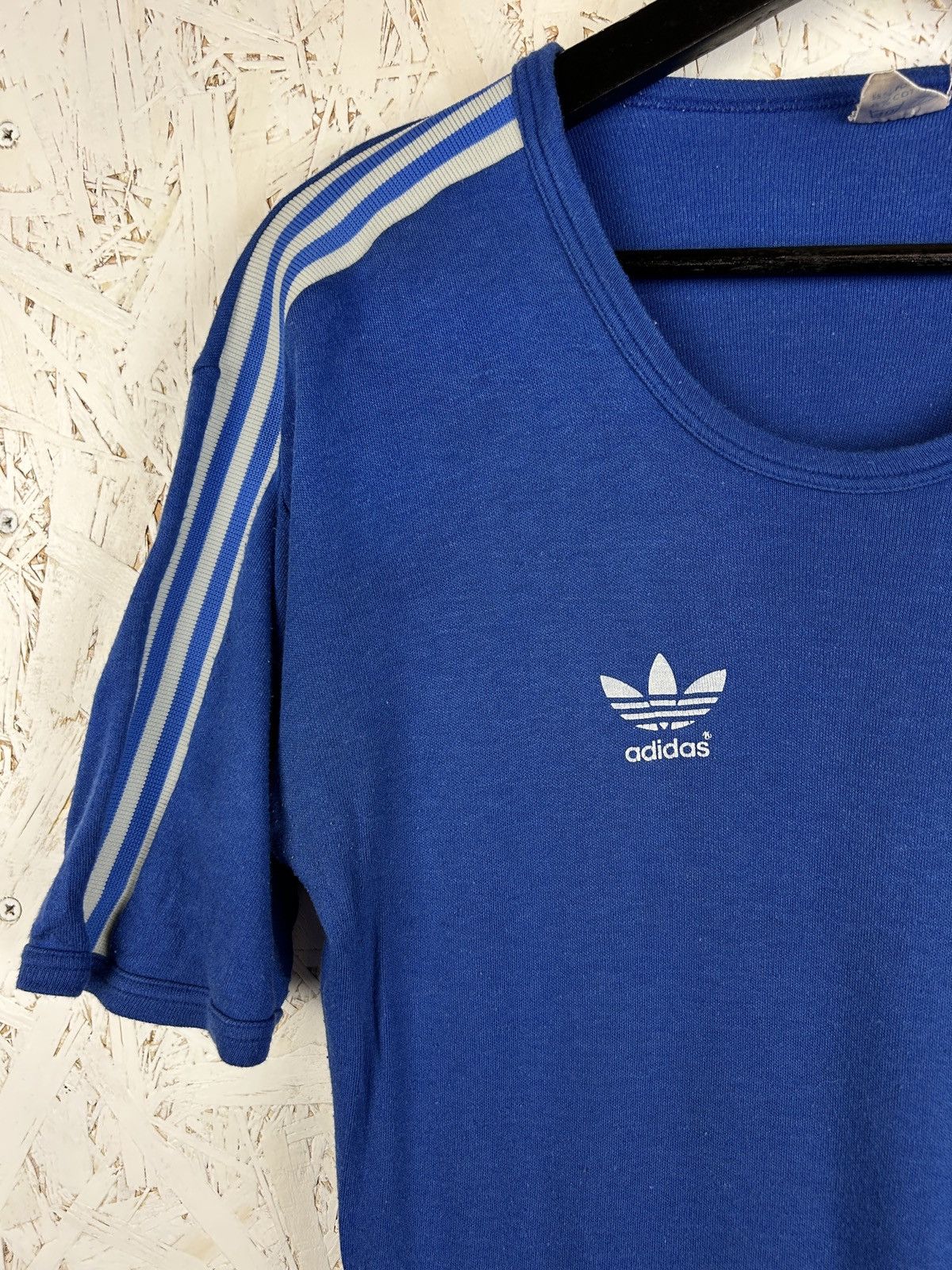 Adidas 70s 80s Adidas Trefoil #13 Single Stitch Blank Jersey Size US L / EU 52-54 / 3 - 2 Thumbnail