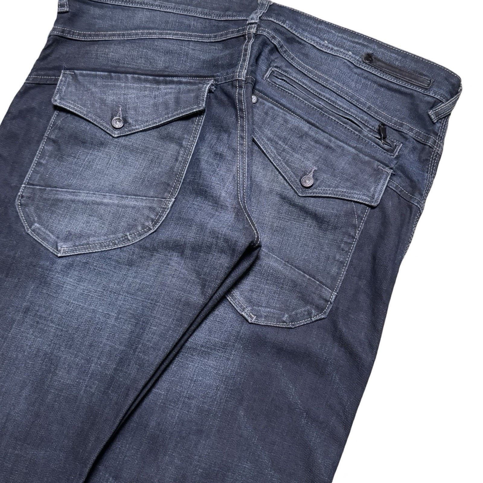 H&M H&M Bragg Dark Wash Flap Pocket Jeans Straight Fit 36 X 34 Size US 36 / EU 52 - 2 Thumbnail