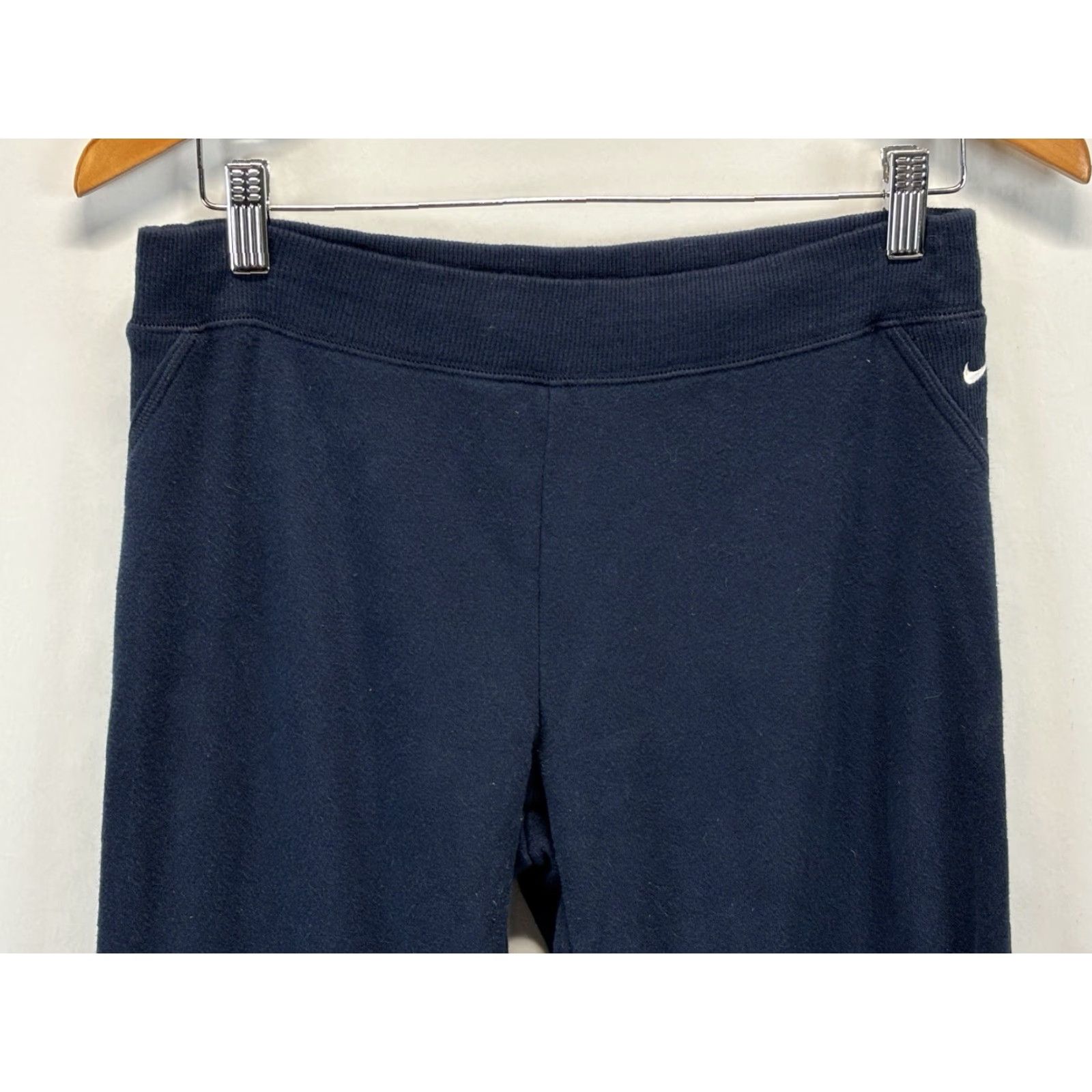 Nike VINTAGE Nike Leggings Medium Women’s Navy Pull On Straight Leg Activewear Size 32" / US 10 / IT 46 - 2 Thumbnail