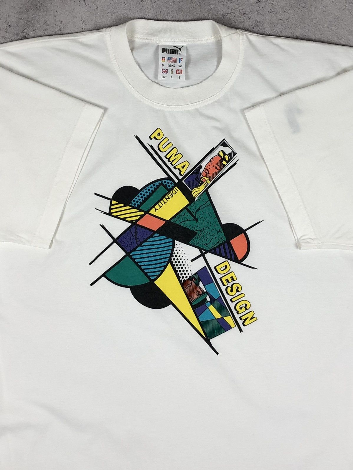 Puma Vintage 90s Puma Identity Design Abstract Art Tee Size US L / EU 52-54 / 3 - 1 Thumbnail