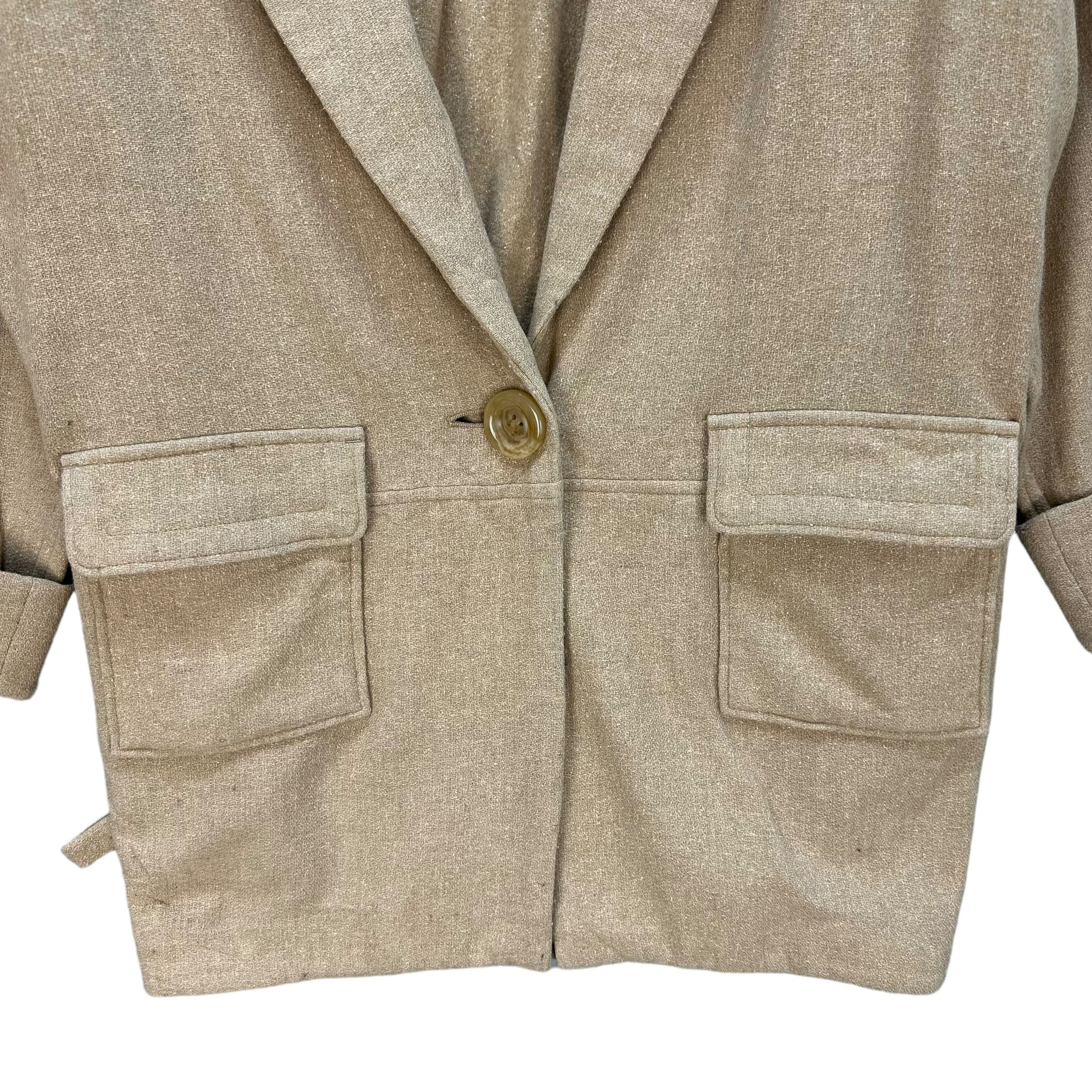 Japanese Brand 1. PERCENT 1% Made in Japan Wool Nylon Jacket #A45-1070 Size M / US 6-8 / IT 42-44 - 3 Thumbnail