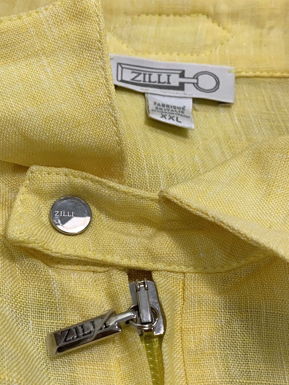 Zilli ZILLI ZIPPED - LINEN LONGSLEEVE SHIRT JACKET Size US XXL / EU 58 / 5 - 5 Thumbnail