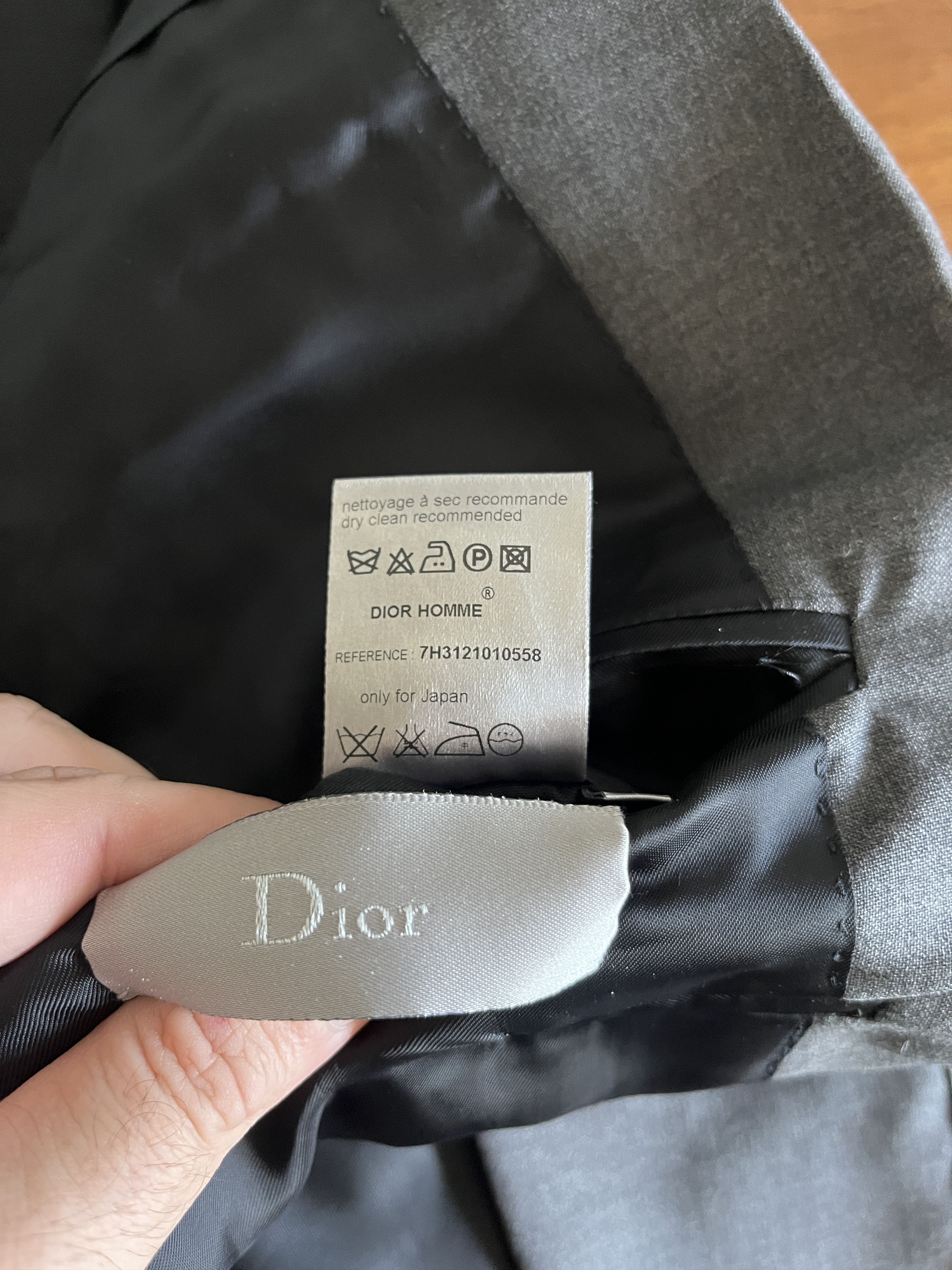 Dior × Hedi Slimane Dior Homme Navigate Blazer Jacket Grey Satin FW07 Slimane Size 48R - 12 Thumbnail