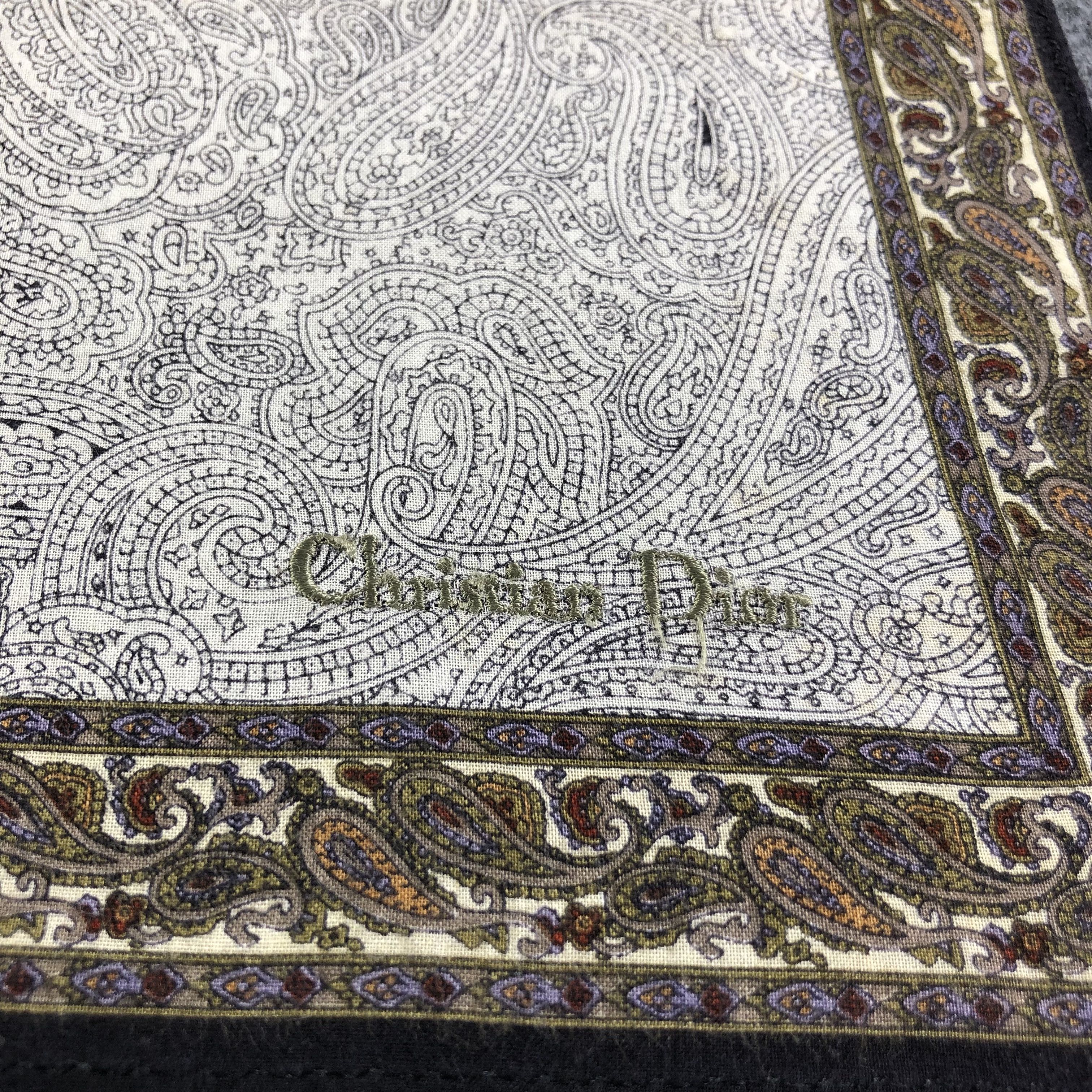 Christian Dior Monsieur Christian Dior Handkerchief Neckerchief Bandana H2231 Size ONE SIZE - 4 Thumbnail