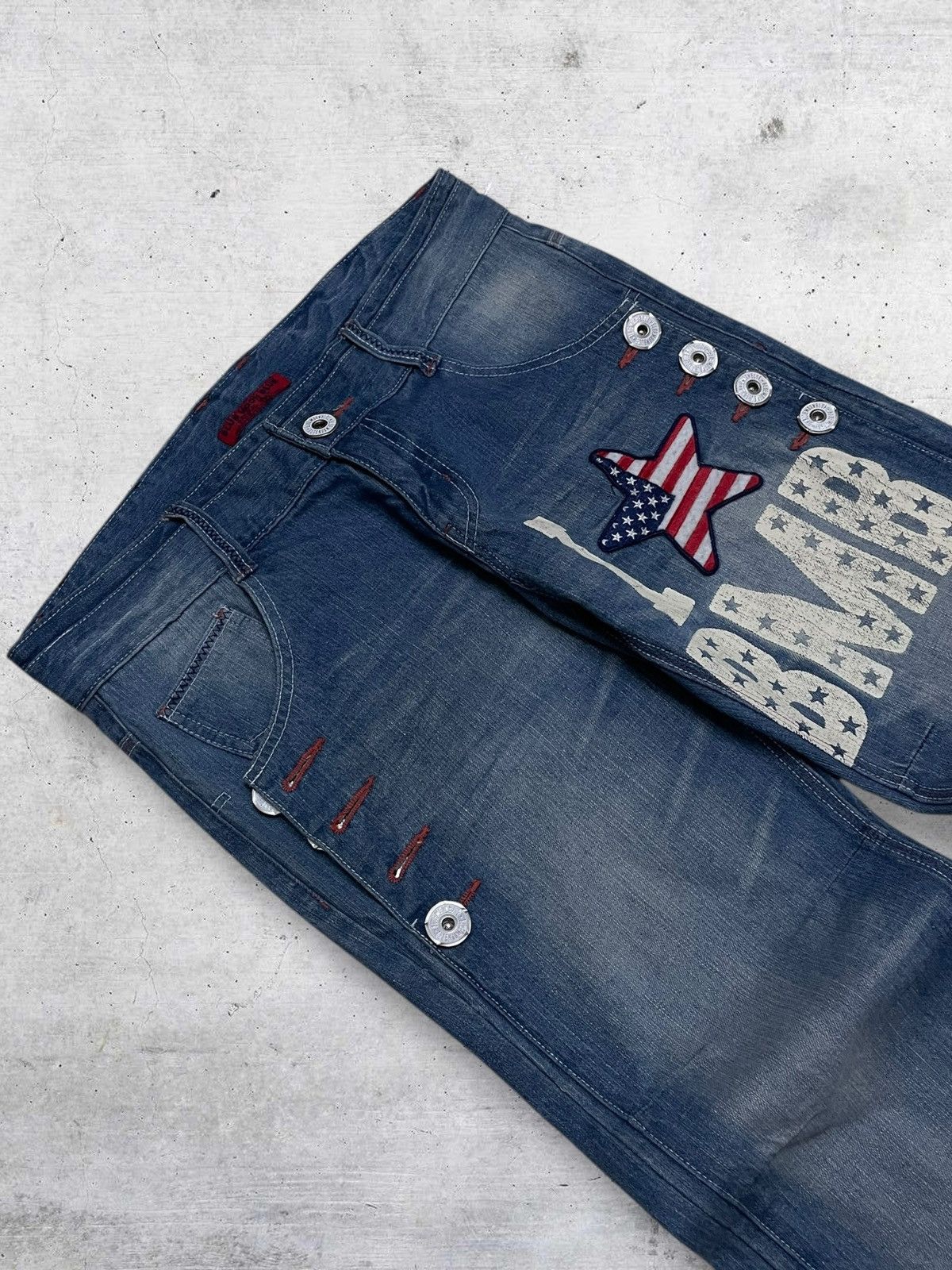 Japanese Brand VINTAGE BLUE MOON BLUE OG JAPAN DESIGNER STAR USA DENIM 90S Size US 32 / EU 48 - 7 Thumbnail
