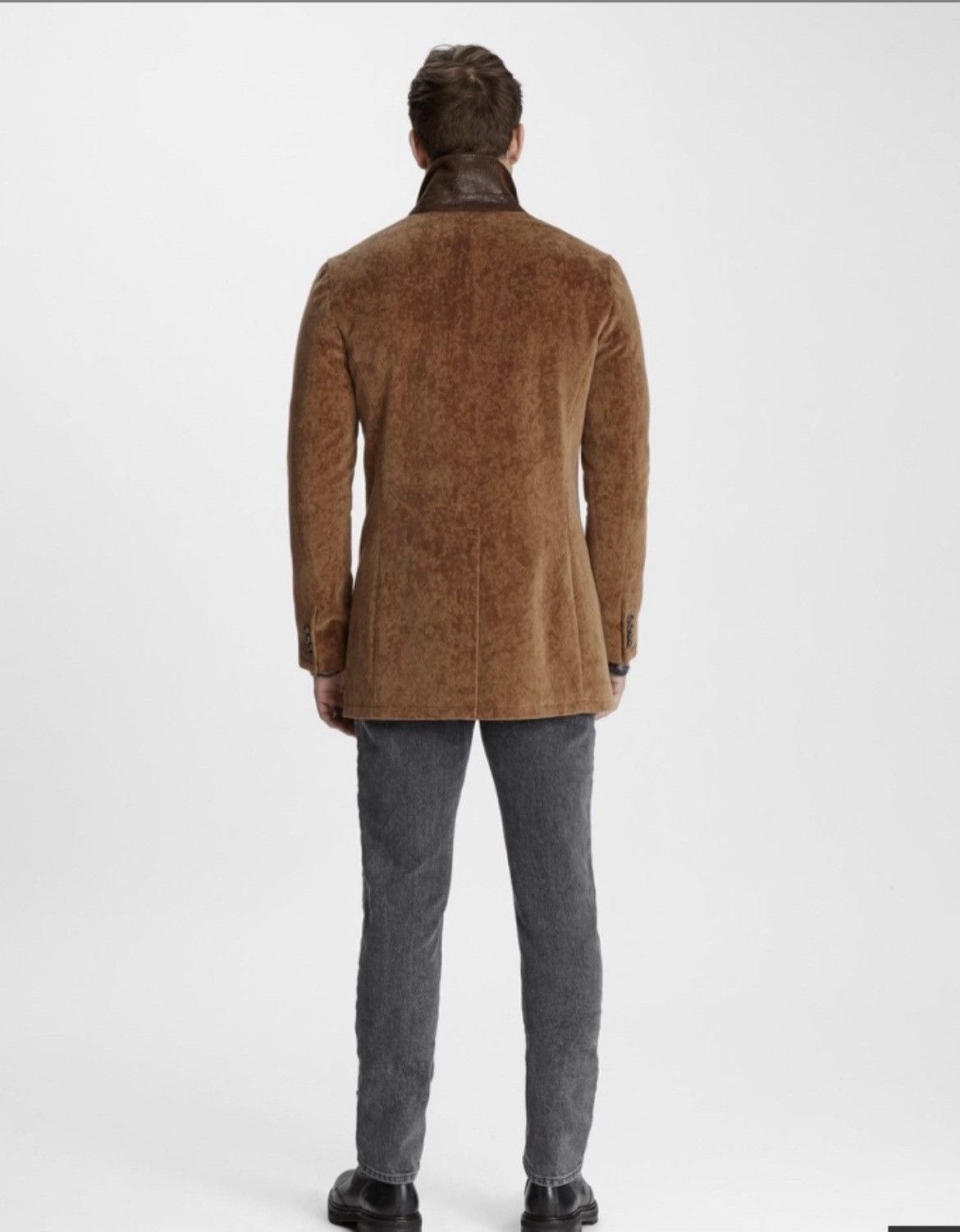 John Varvatos Double Breasted Velvet Coat Jacket EU 56 USA 46 Size US XL / EU 56 / 4 - 4 Thumbnail