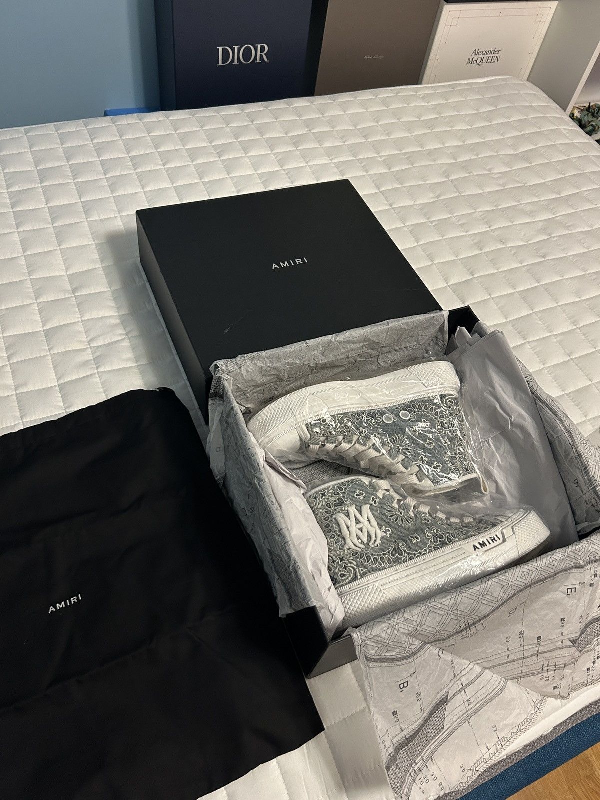 Amiri Amiri Court High-Top Bandana Sneakers Size US 7 / IT 37 - 1 Thumbnail