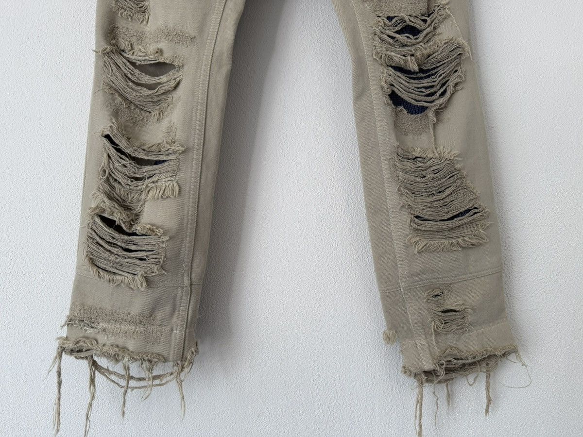Dolce & Gabbana Destroyed Beige Denim with Frayed Hem Size US 32 / EU 48 - 5 Thumbnail