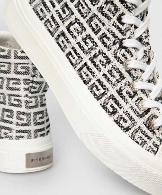 Givenchy o1srvl11e0225 Hi-Top Sneakers in White/Black Size US 11 / EU 44 - 4 Thumbnail