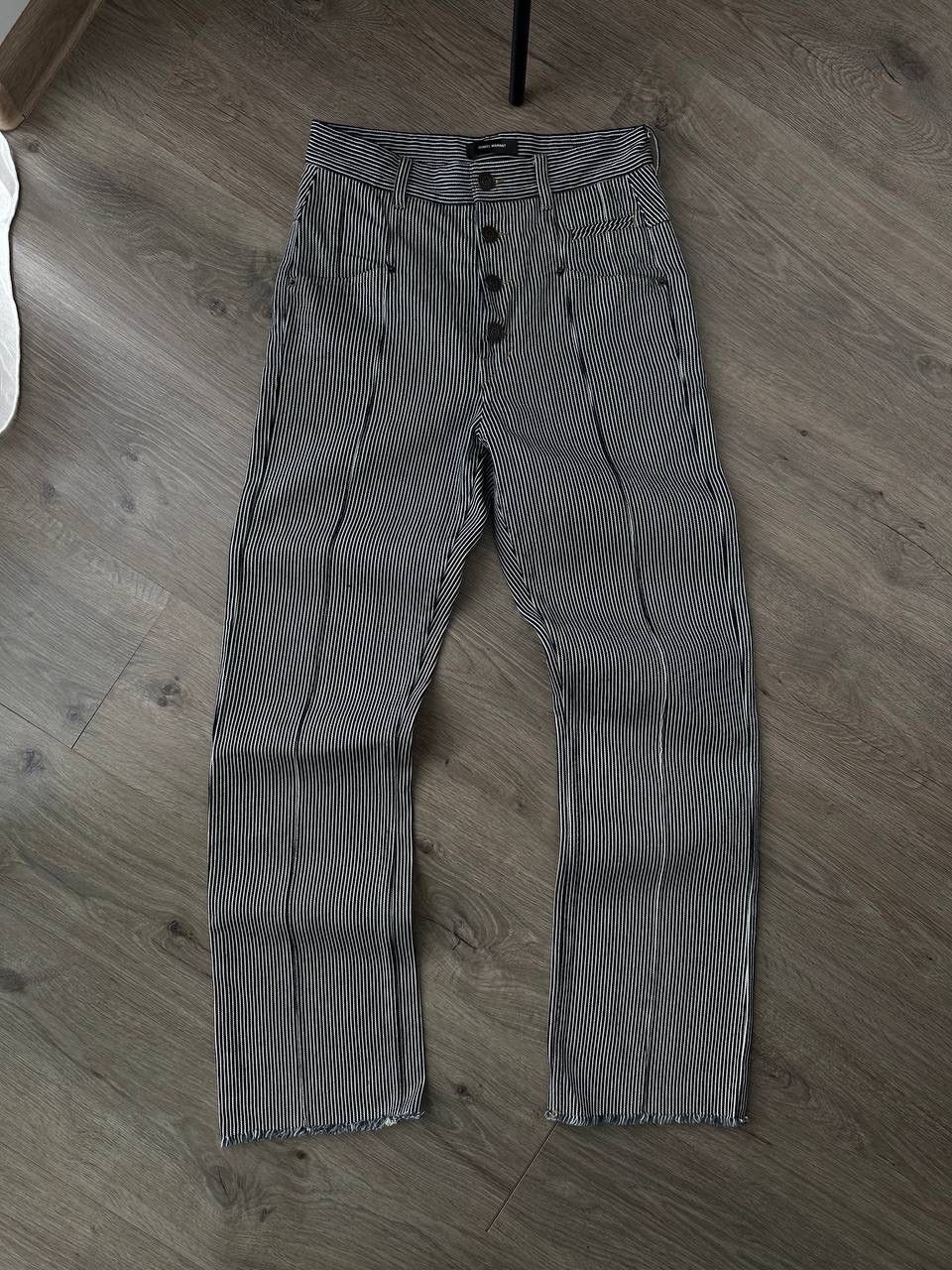 Isabel Marant × Japanese Brand × Vintage Vintage Isabel Marant High Waist Striped Trousers Button Fly Size 24" / US 00 / IT 34 - 1 Thumbnail