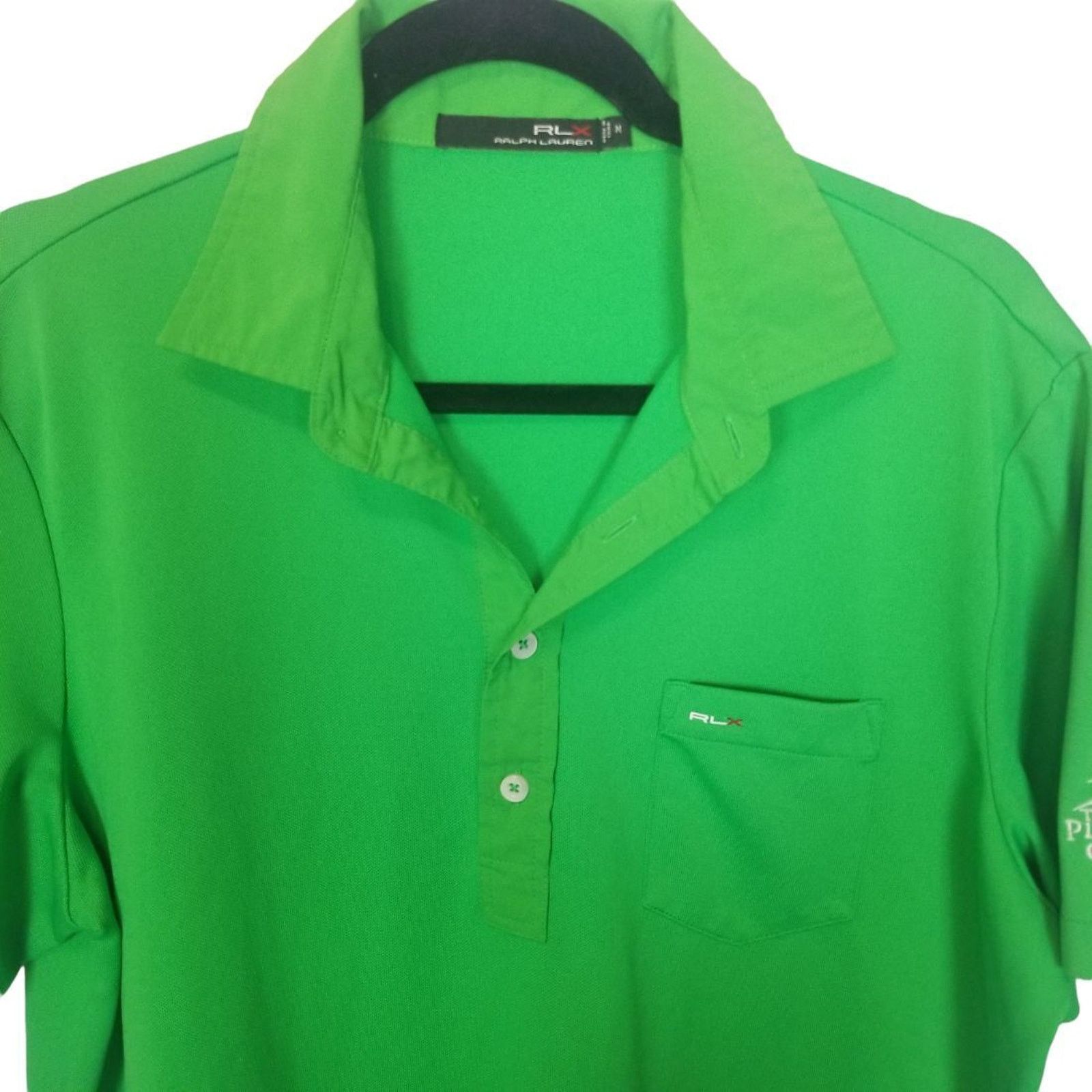 RLX Ralph Lauren RLX Ralph Lauren Mens Kelly Green Golf Polo Shirt M Stretch Size US M / EU 48-50 / 2 - 2 Thumbnail