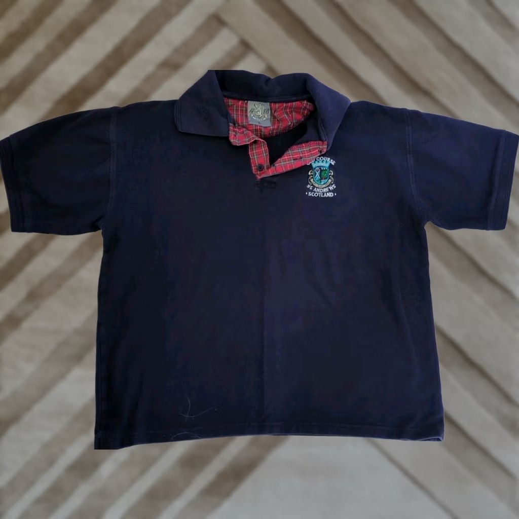 Vintage Old Course St. Andrews Scotland Polo Blue Size Large Men's Polo Size US L / EU 52-54 / 3 - 1 Thumbnail