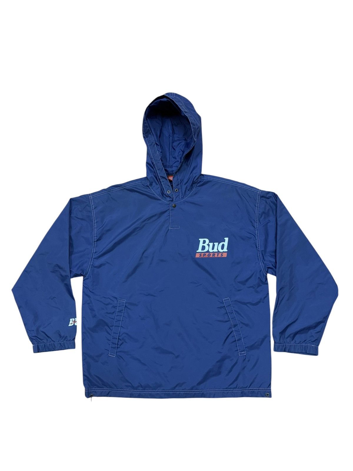 Budweiser × Vintage Vintage Budweiser Sports Pullover Windbreaker Jacket Size US L / EU 52-54 / 3 - 2 Thumbnail