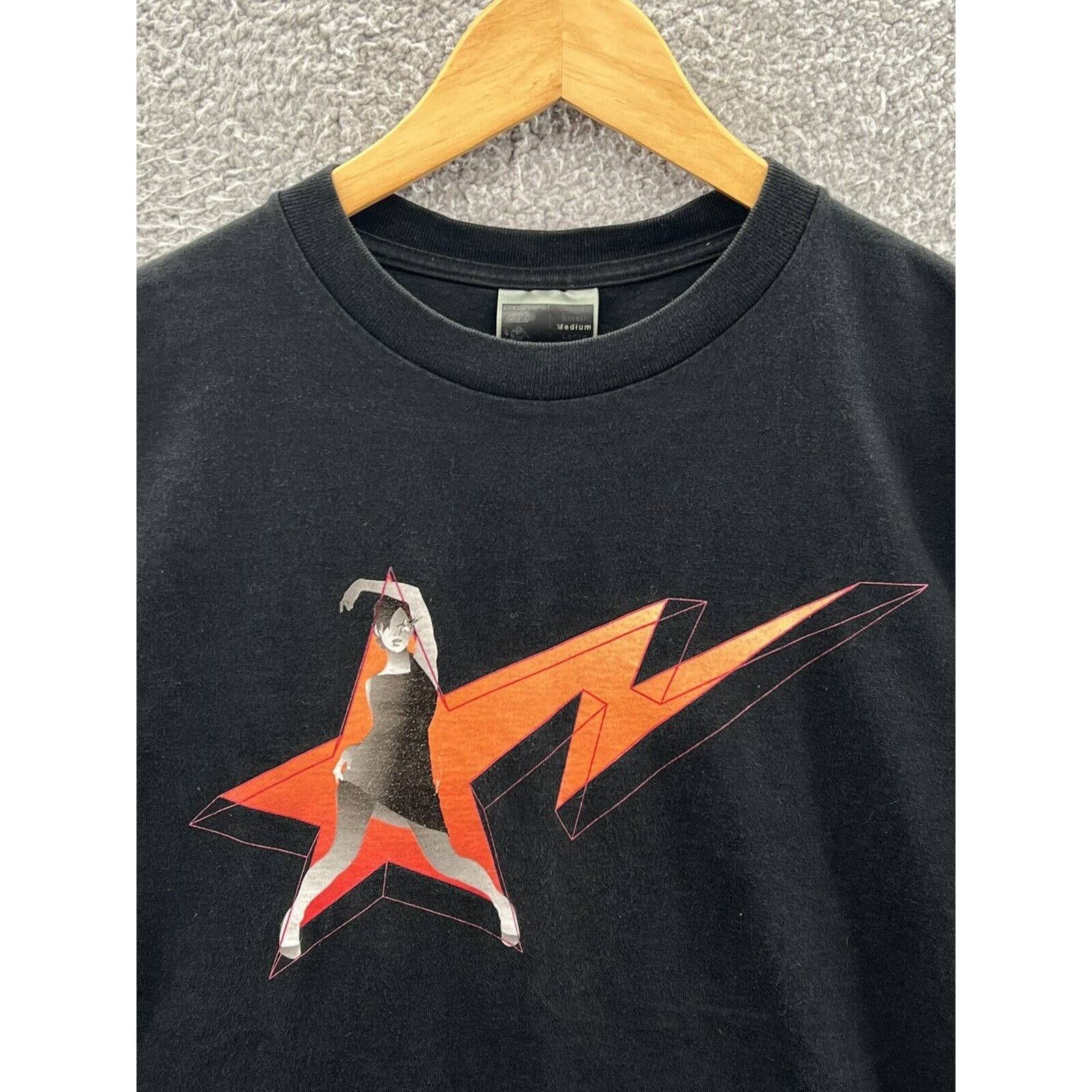 M Moriabc A Bathing Ape Bape Star Girl Logo Black T-Shirt Size 