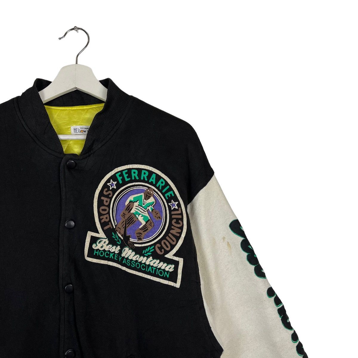 Japanese Brand 🔥 VINTAGE HOCKEY BOMBER VARSITY BOMBER JACKET Size US M / EU 48-50 / 2 - 6 Thumbnail