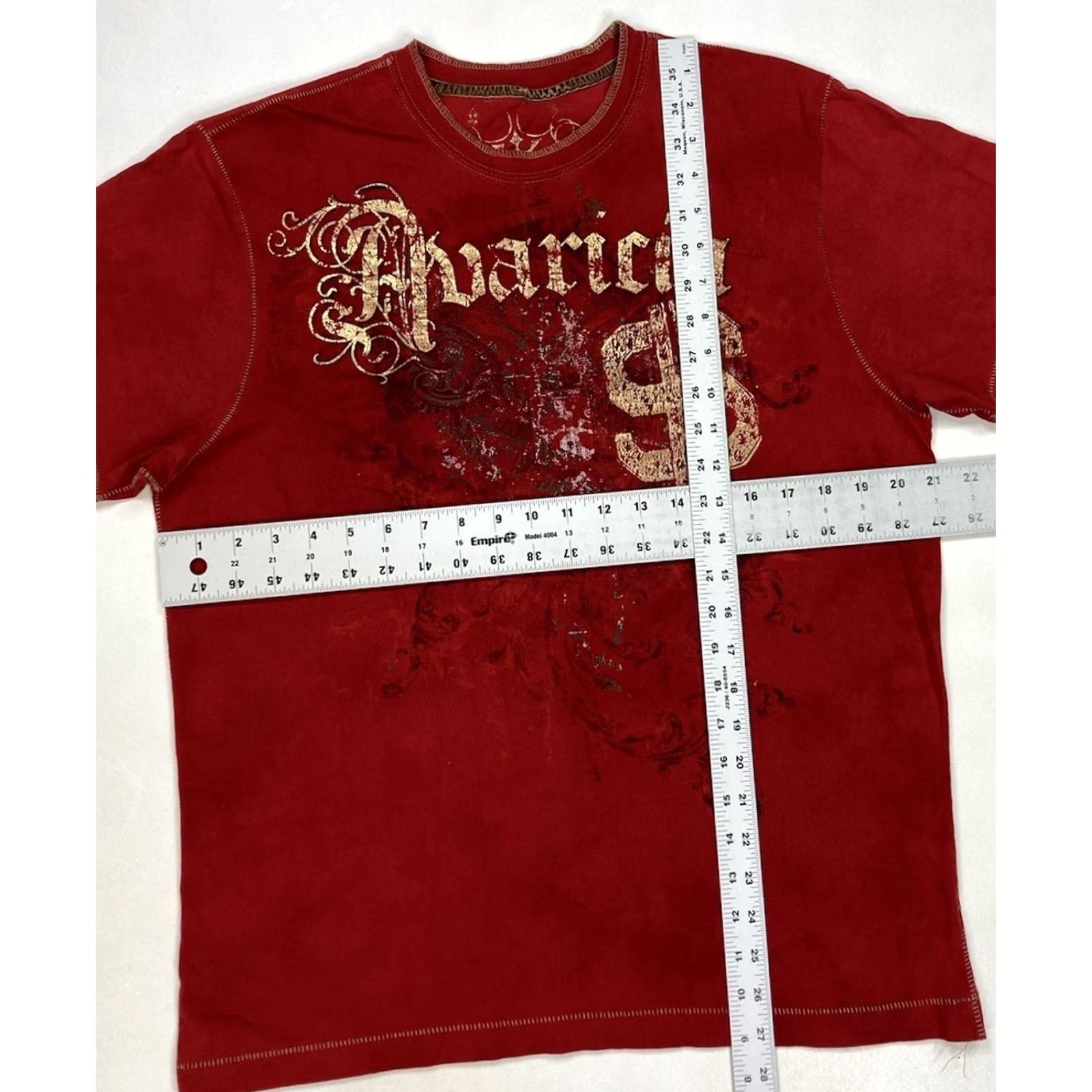 Imperial VINTAGE Imperio Money Sign Graphic T-shirt Men L Red Short Sleeve Crew Neck Cotton Logo T-Shirt Size US L / EU 52-54 / 3 - 7 Thumbnail