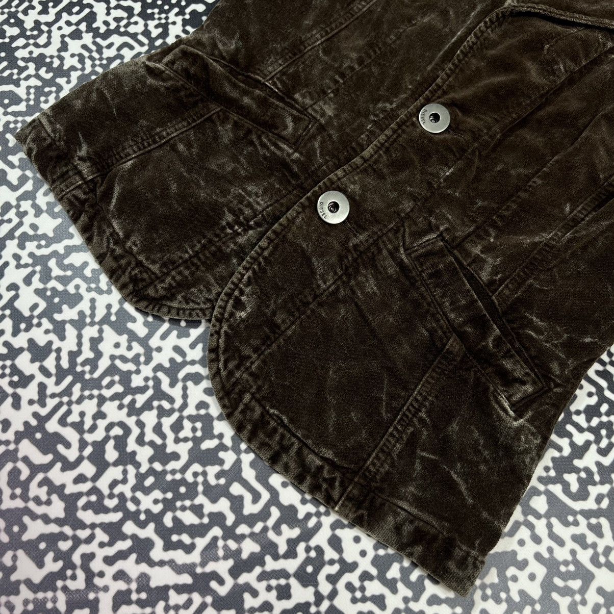 Diesel Vintage Y2K Diesel Corduroy Blazer Casual Retro 90s Style Size M / US 6-8 / IT 42-44 - 8 Thumbnail