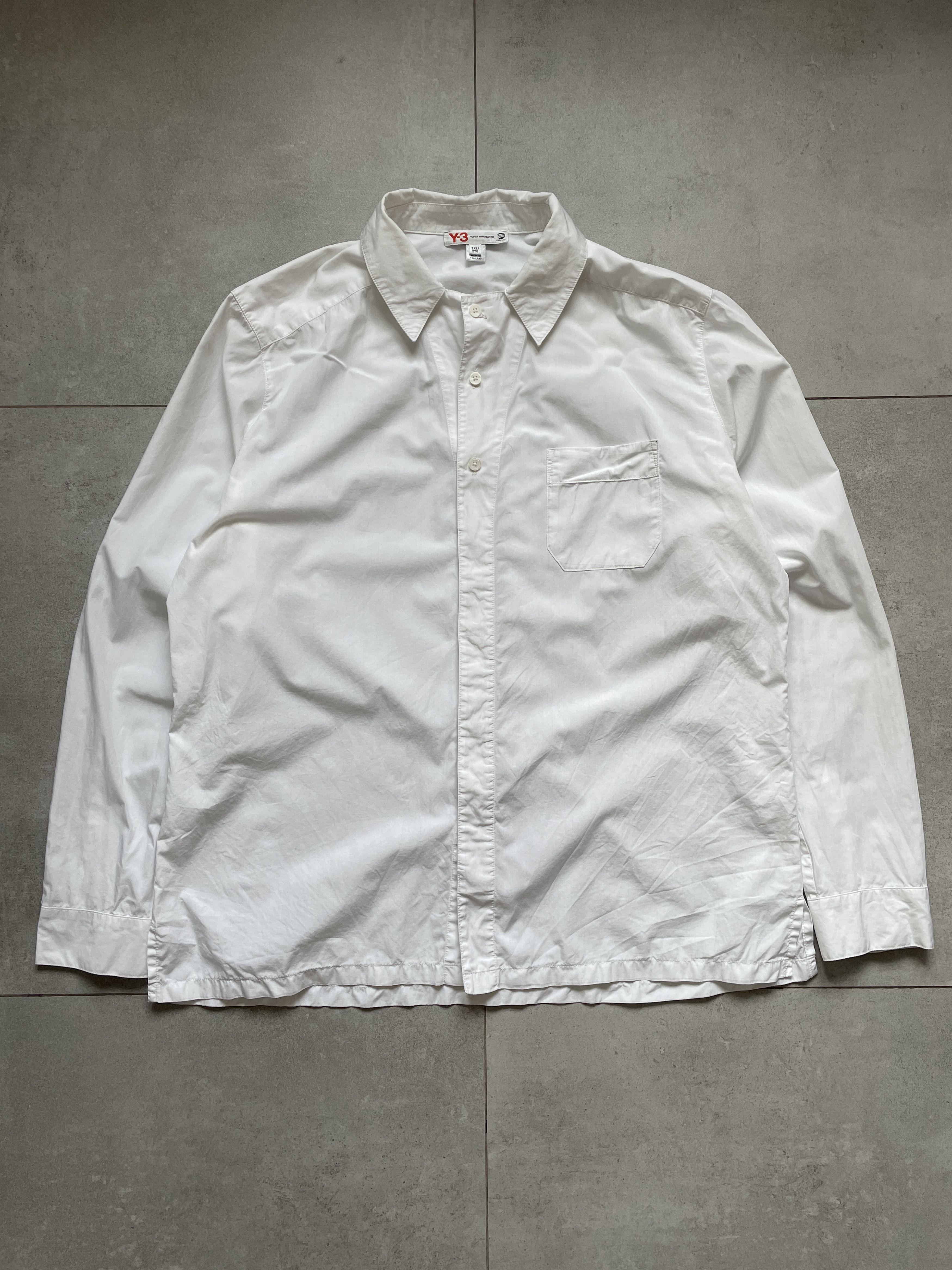 Yohji Yamamoto Y2K Y3 ADIDAS X YOHJI YAMAMOTO WHITE LONG FIT SHIRT Size US XXL / EU 58 / 5 - 3 Thumbnail