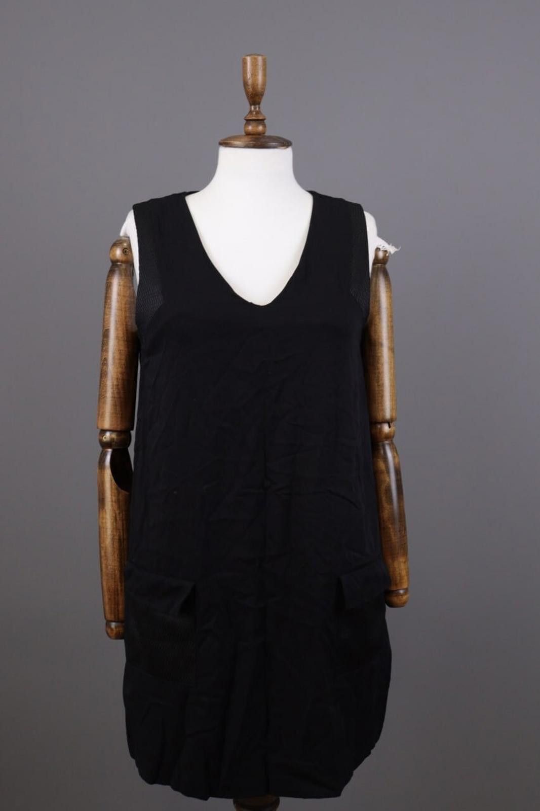 Designer Cop Copine Black Wham Robe Tank Shift Midi Dress Size 40 / M Size M / US 6-8 / IT 42-44 - 1 Thumbnail