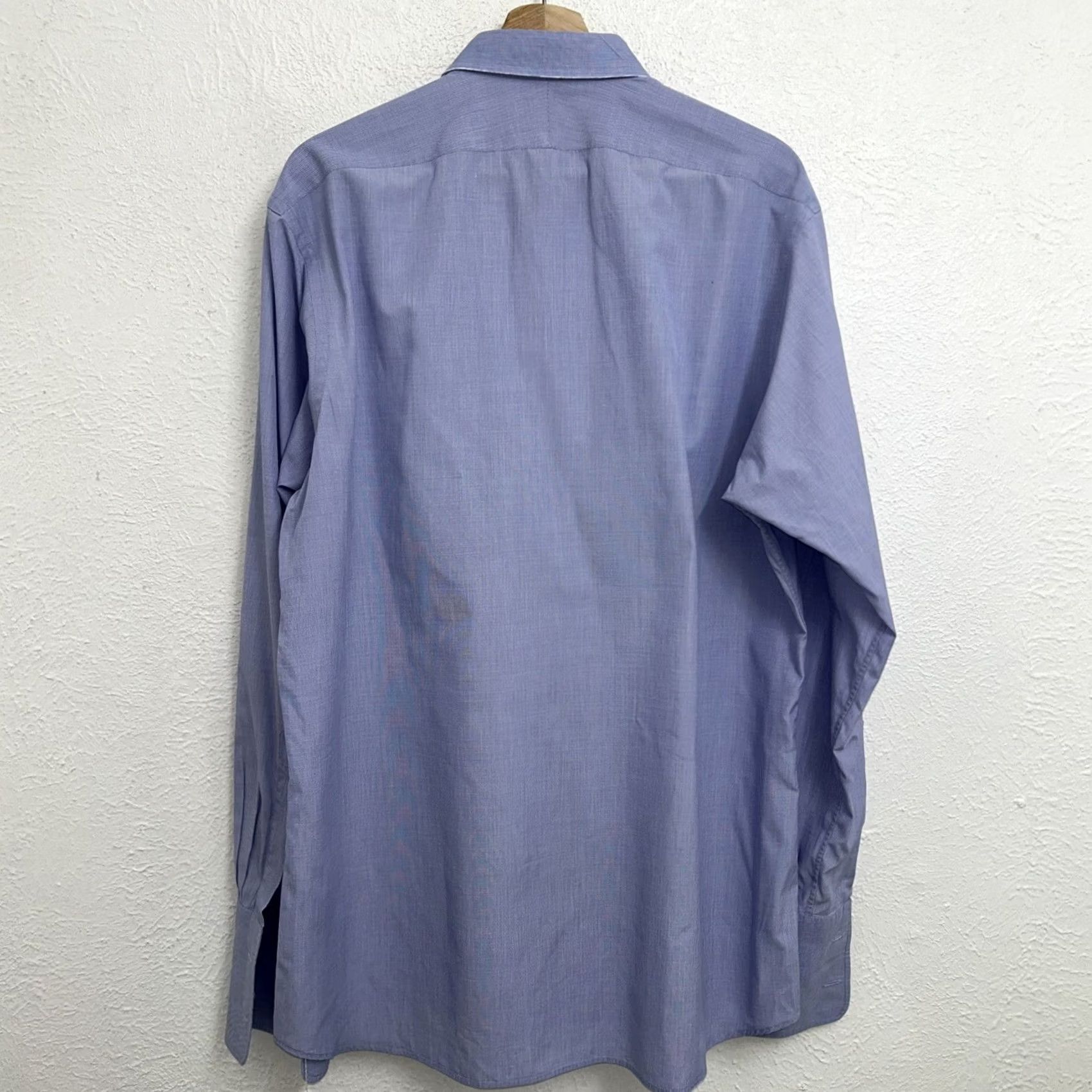 Vintage Hilditch & Key Shirt Men’s 17 43 Slim Fit Long Sleeve French Cuff Button Up Size US XL / EU 56 / 4 - 2 Thumbnail