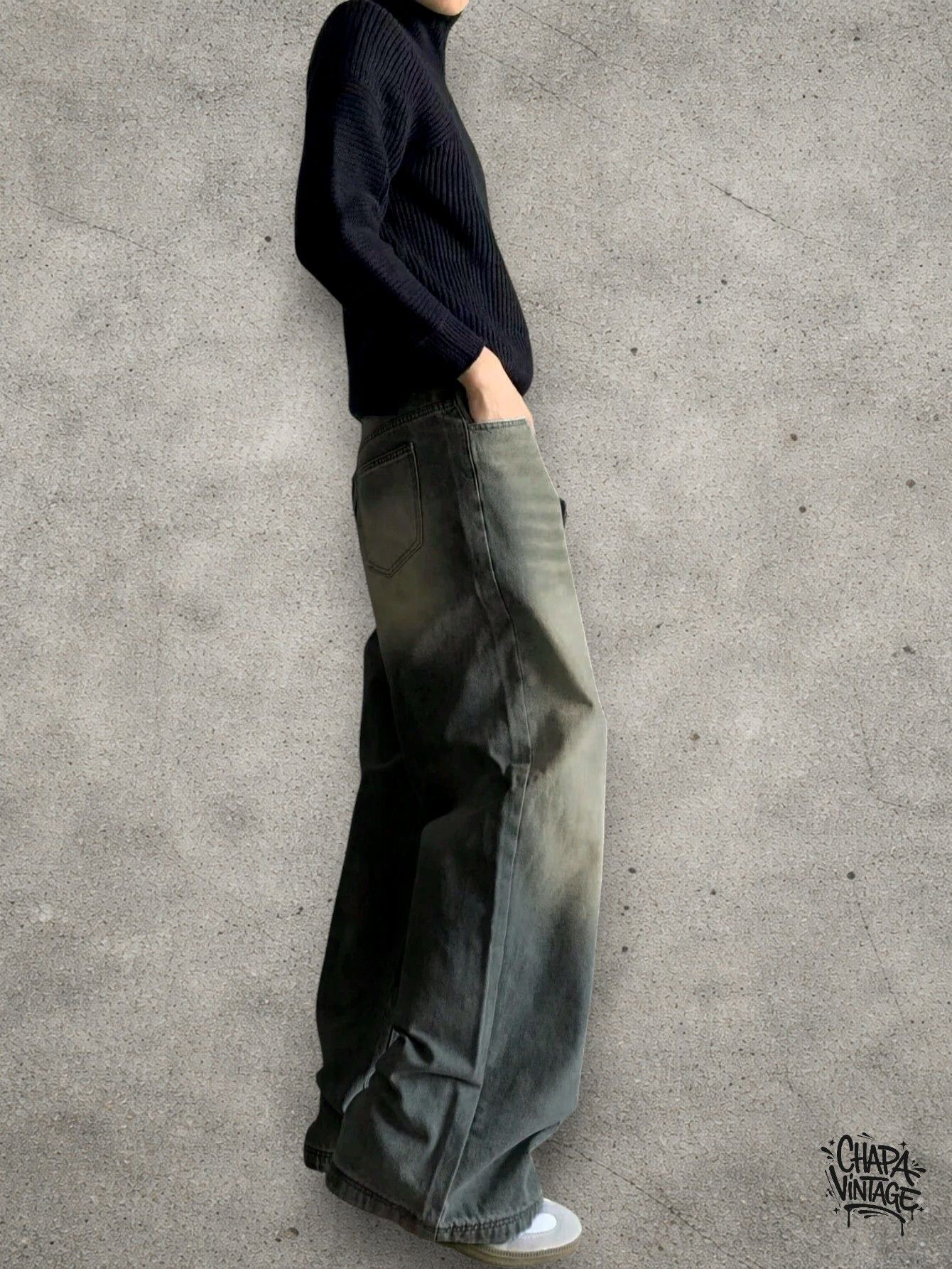 Vintage Wide leg washed jeans Size US 32 / EU 48 - 2 Thumbnail