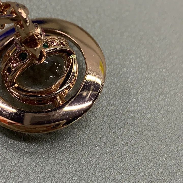 Vivienne Westwood Vivienne Westwood Brass Logo Necklace in Rose Gold -2507 Size ONE SIZE - 4 Thumbnail