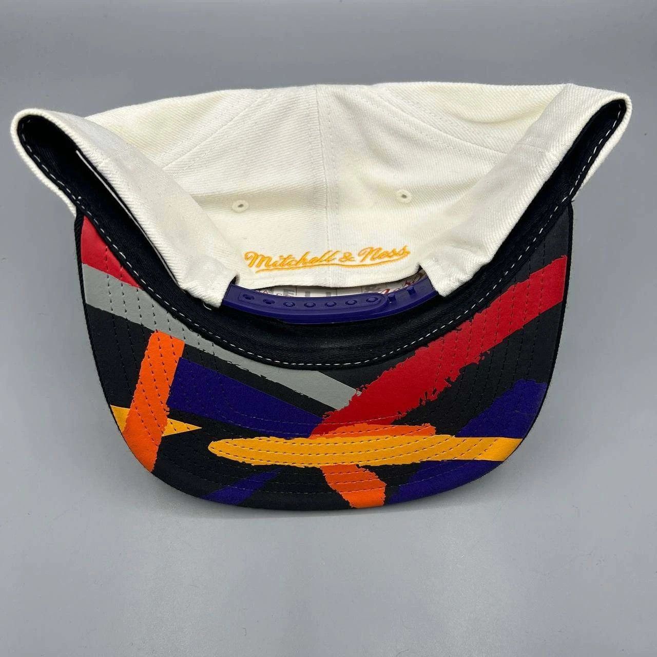 Mitchell & Ness Houston Rockets Hat Men White Black Embroidered Snap Back Size ONE SIZE - 3 Thumbnail