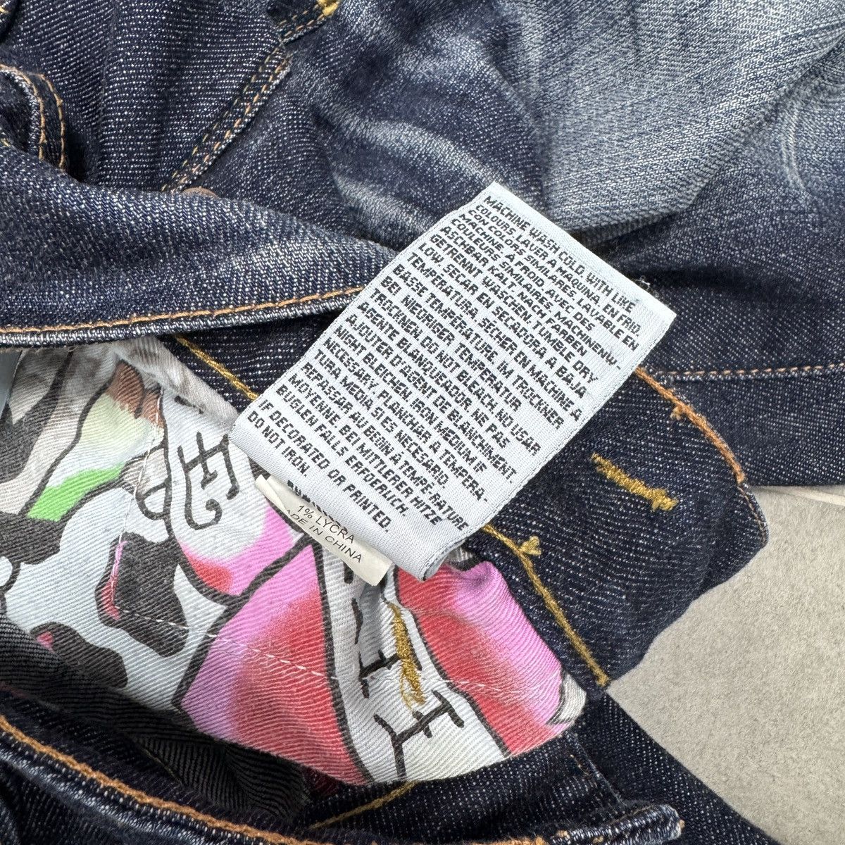Christian Audigier × Ed Hardy Ed Hardy by Christian Audigier Tattoo Skull Y2K Jeans Size 34" / US 12 / IT 48 - 12 Thumbnail