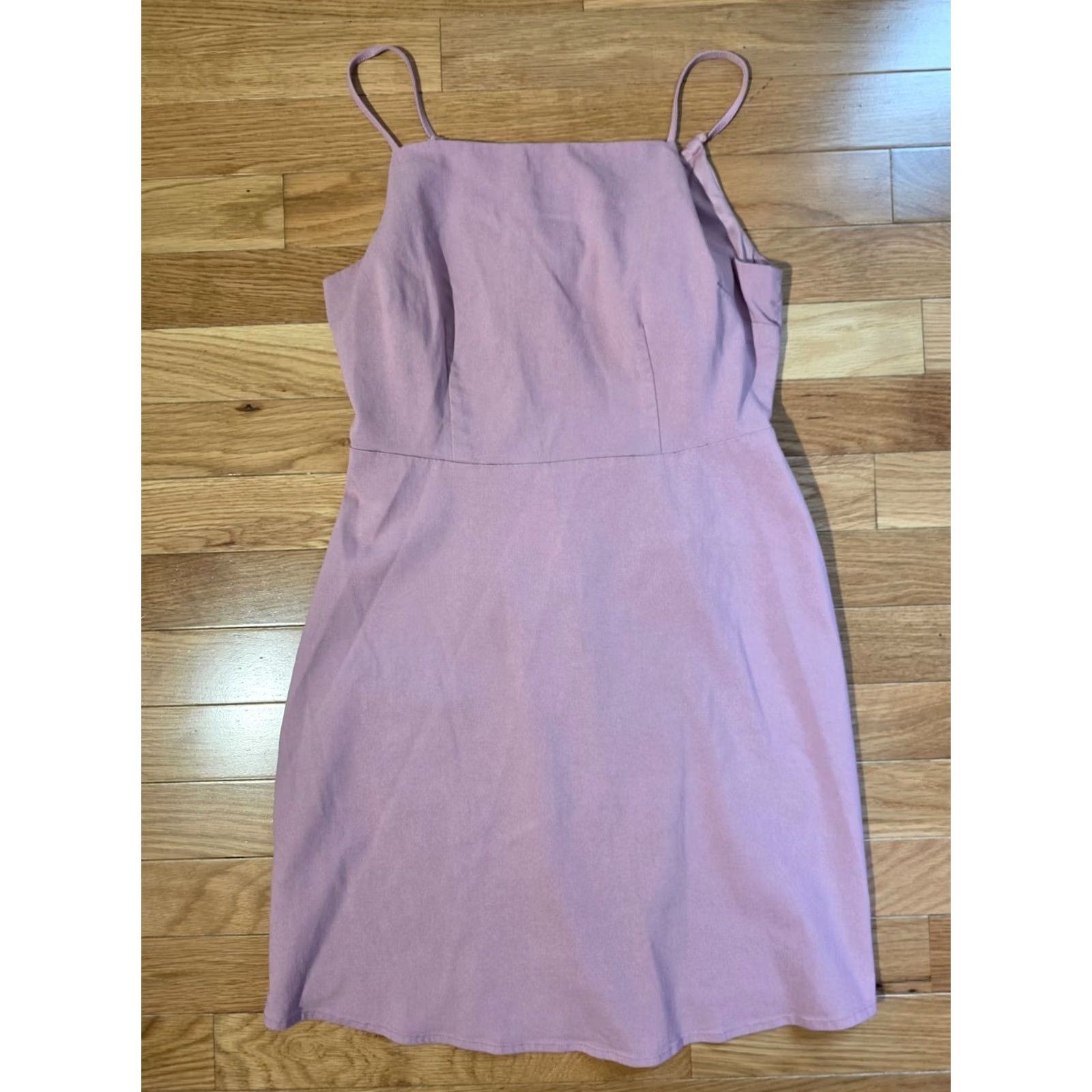 Forever 21 Forever 21 Mini Dress Women's M Mauve Pink Sleeveless Back Tie Cut Out Square Neck Casual Party/Cocktail Summer Spring Womens Mens Girls Size M / US 6-8 / IT 42-44 - 6 Thumbnail