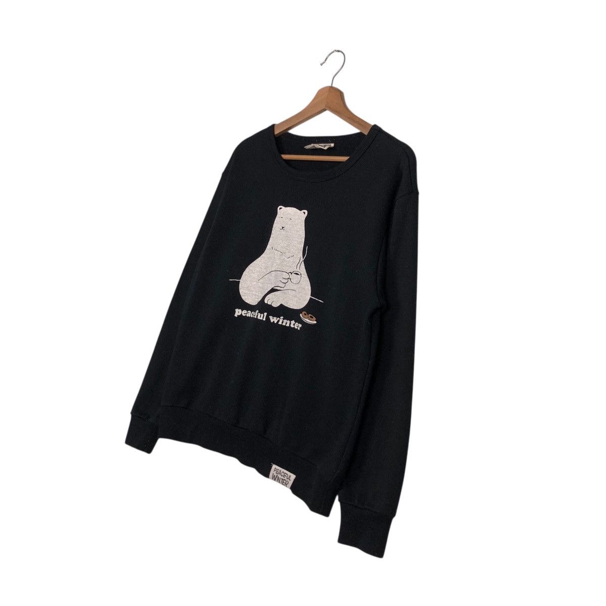 Japanese Brand Vintage Peaceful Puppet Bear Knit Crew – Peaceful Winter Size US M / EU 48-50 / 2 - 3 Thumbnail
