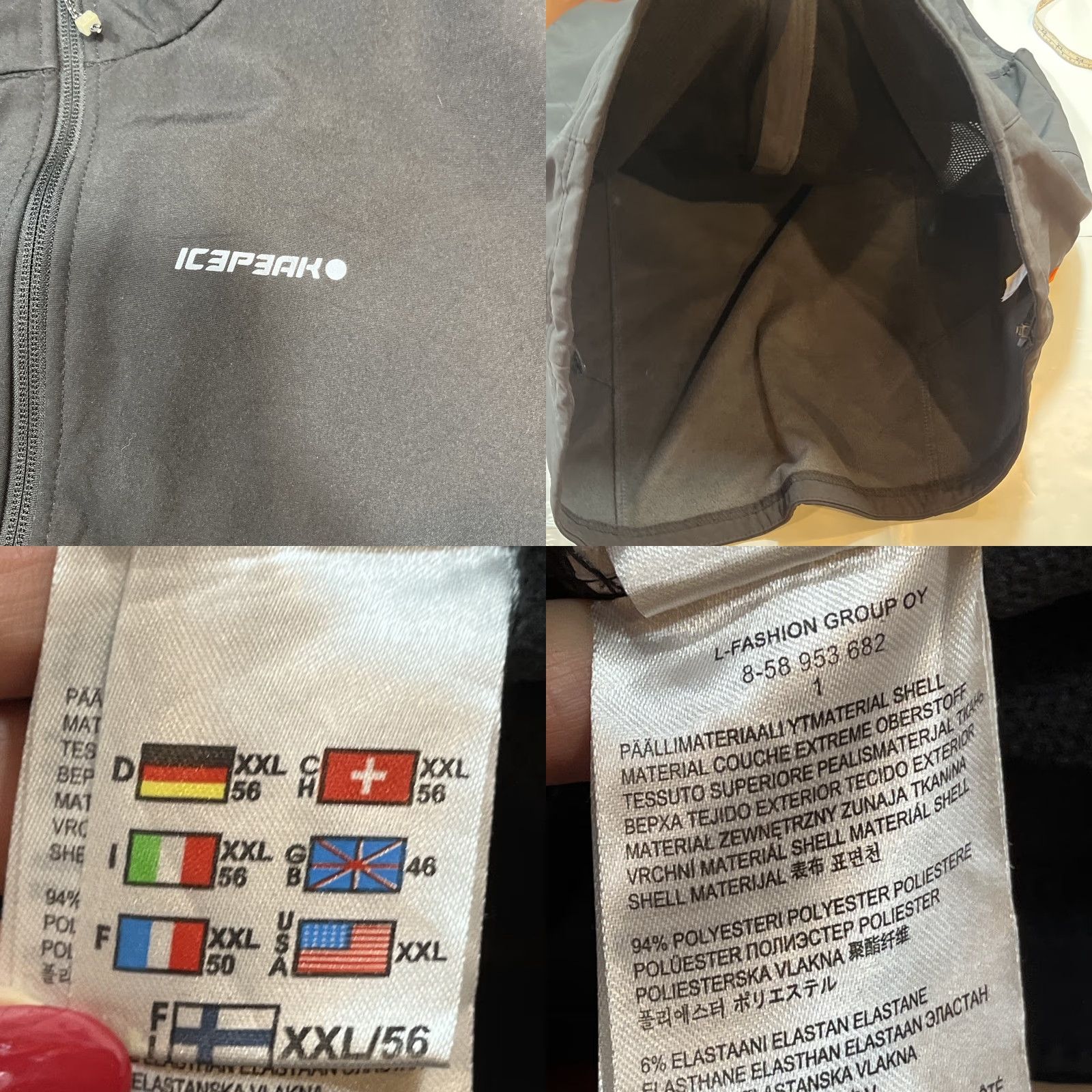 Vintage ICEPEAK Black Softshell Zip Up Vest Mens XXL Outdoor Hiking Athletic Zip Pockets Size US XXL / EU 58 / 5 - 8 Thumbnail
