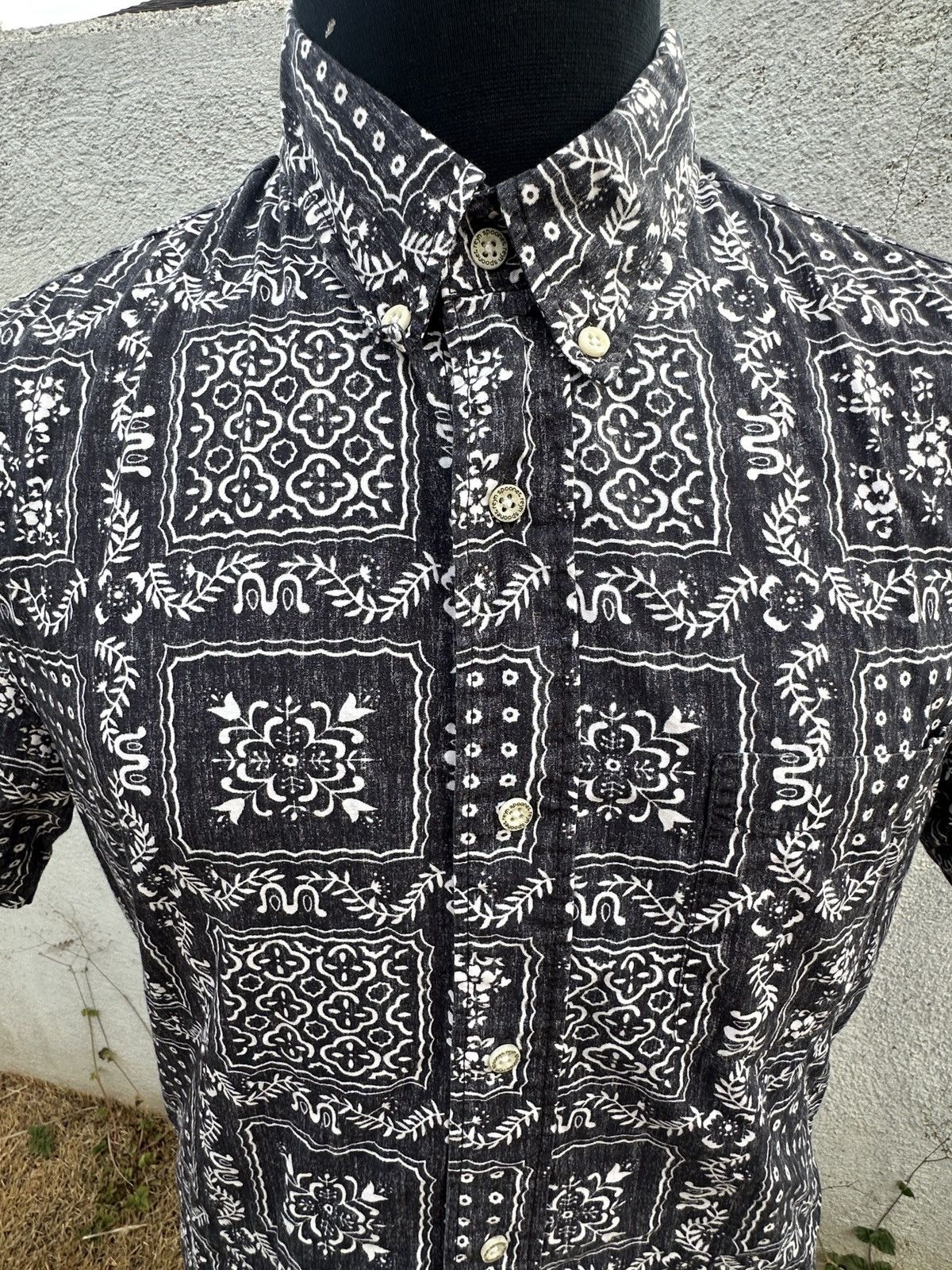 Reyn Spooner PreOwned Reyn Spooner Tailored Fit Hawaiian Black Men's M Size US M / EU 48-50 / 2 - 3 Thumbnail