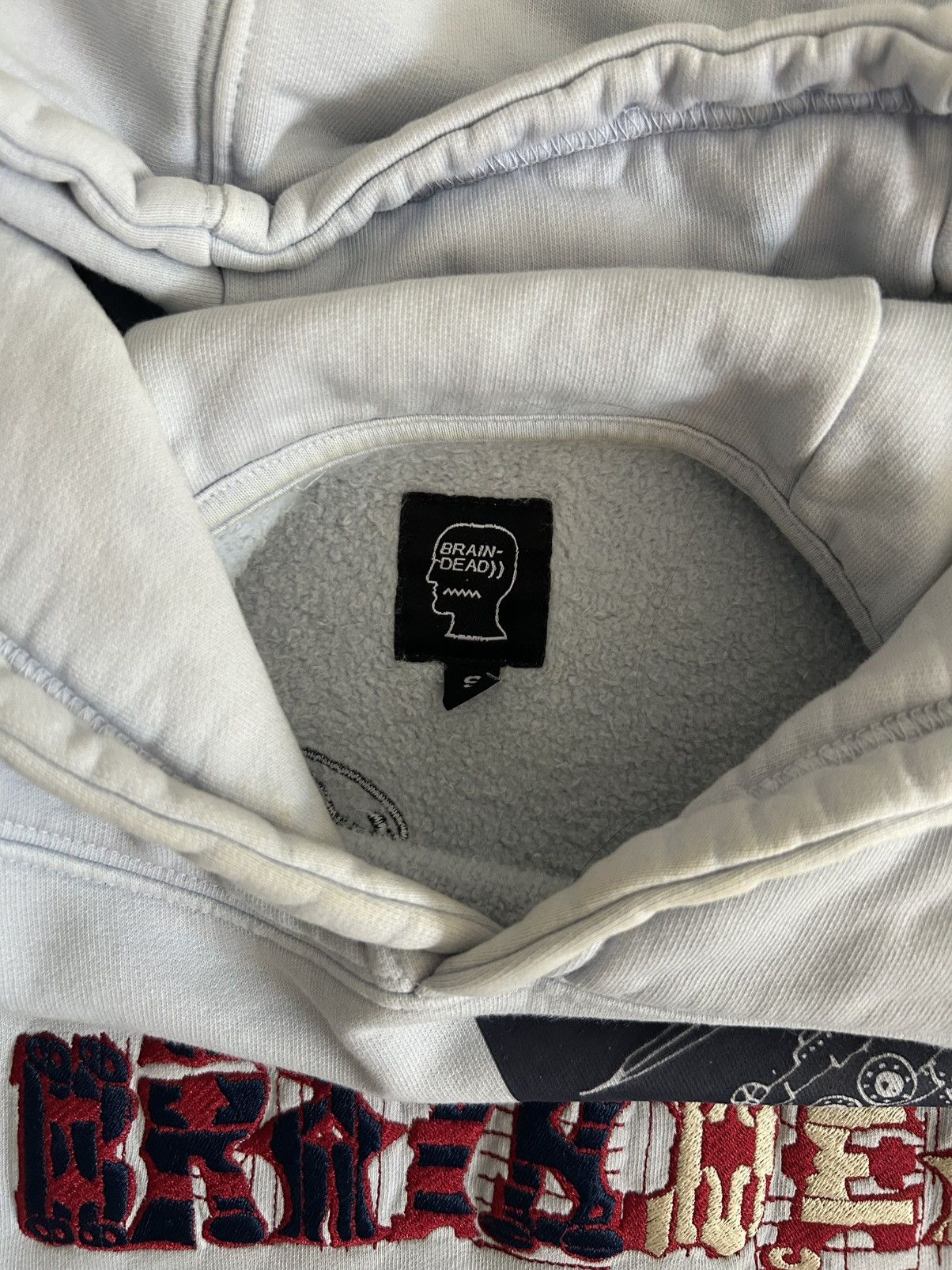 Brain Dead Brain Dead Light Blue Patch Hoodie Size US S / EU 44-46 / 1 - 3 Thumbnail
